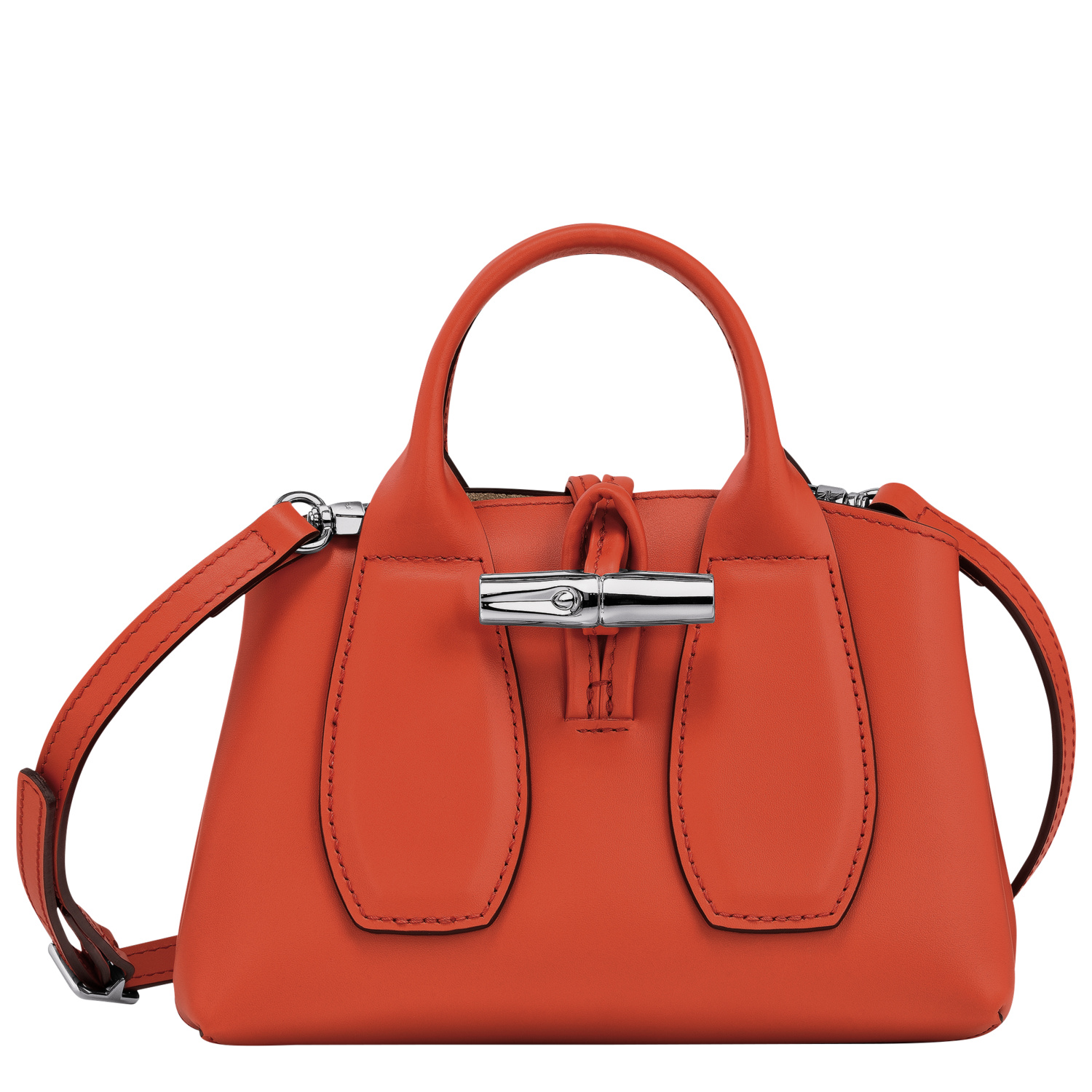 Shop Longchamp Sac À Main Xs Le Roseau In Paprika