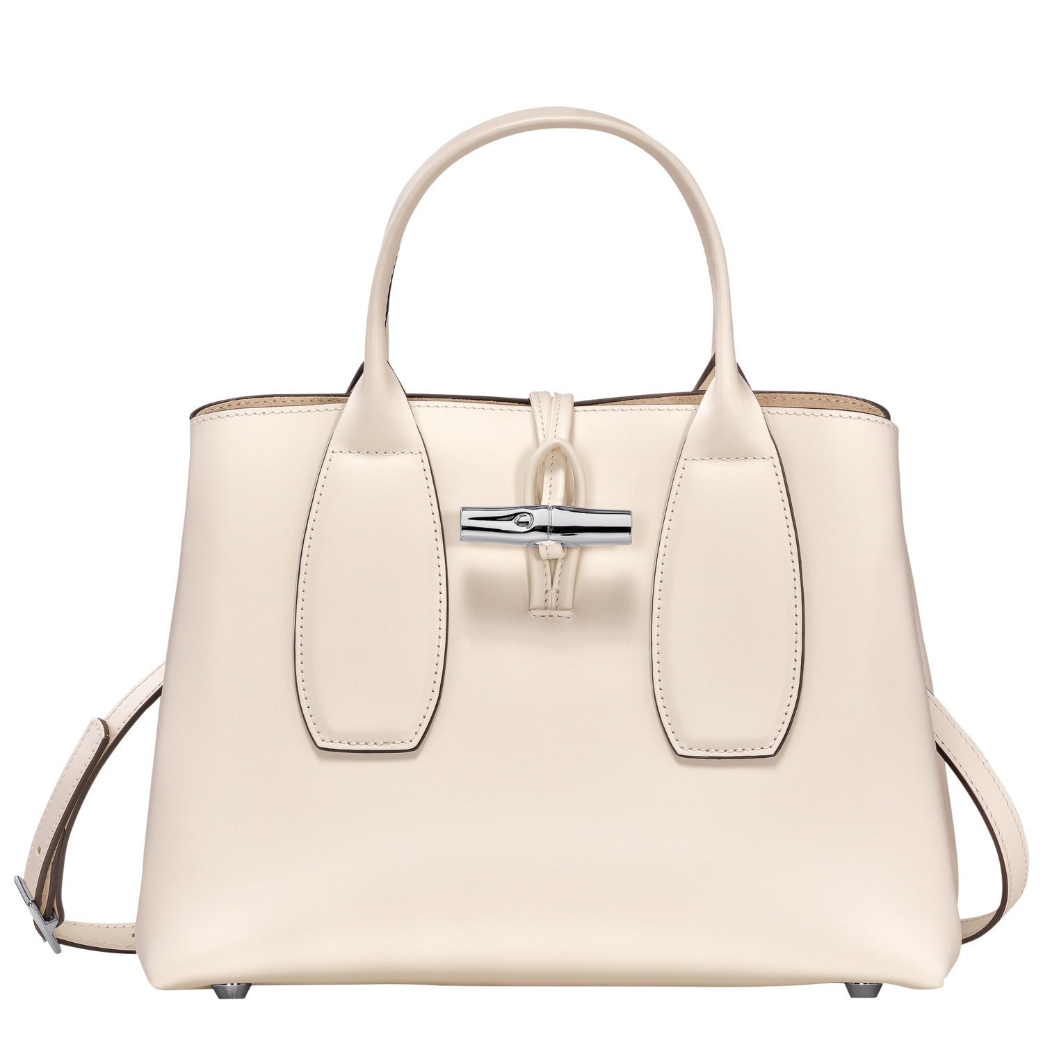 Longchamp Handbag M Le Roseau In White