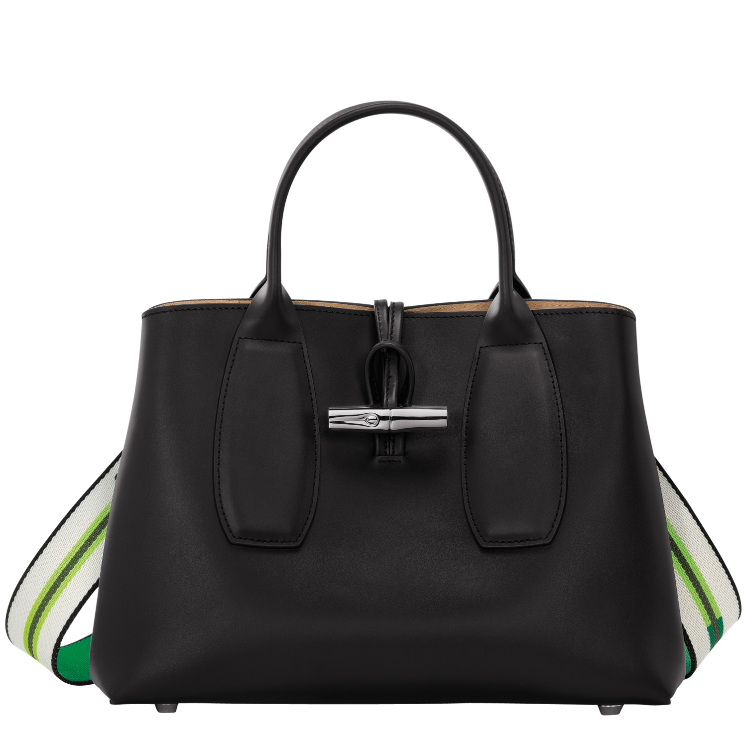 Longchamp Handbag M Roseau In Black
