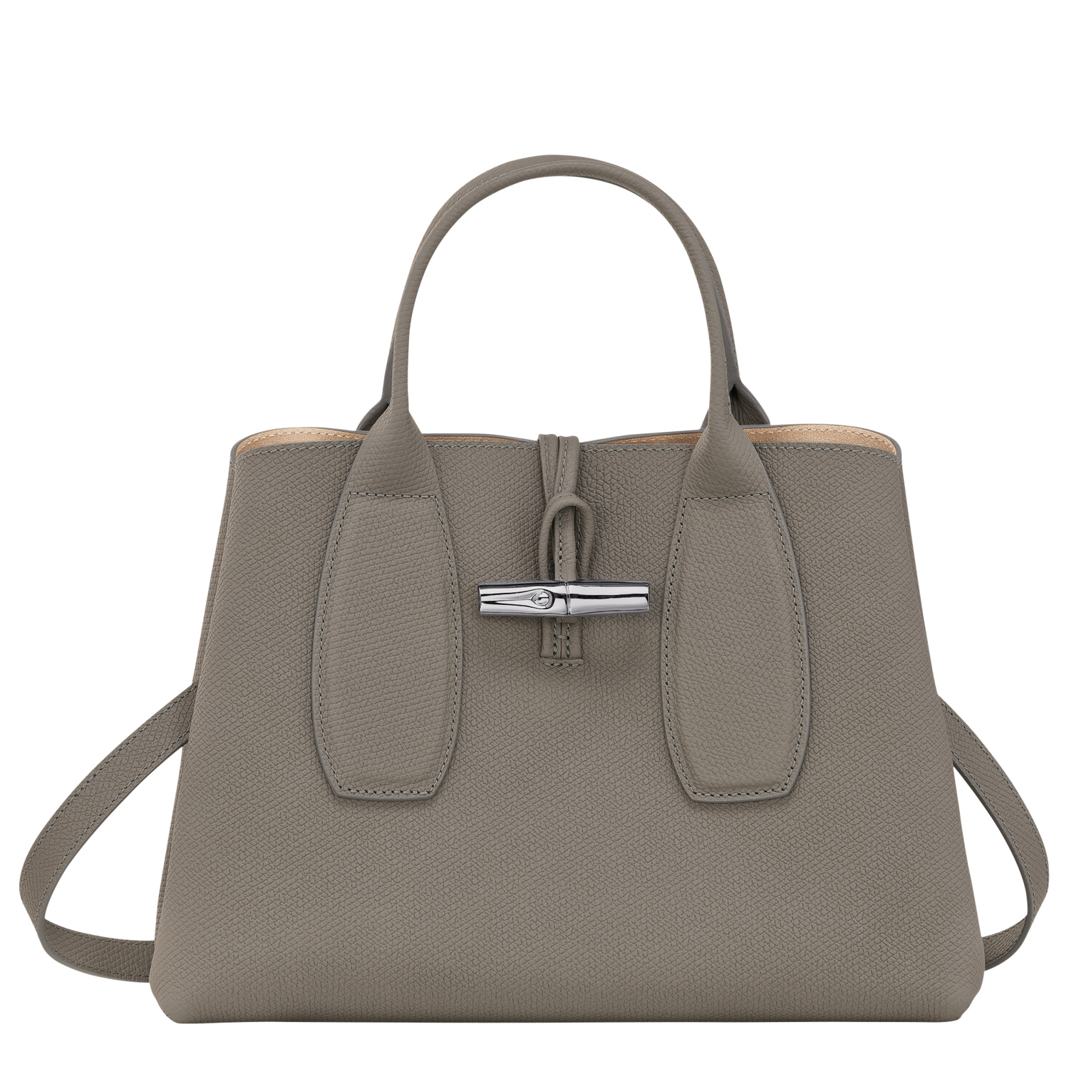 Longchamp Top Handle Bag M Roseau In Tourterelle | ModeSens