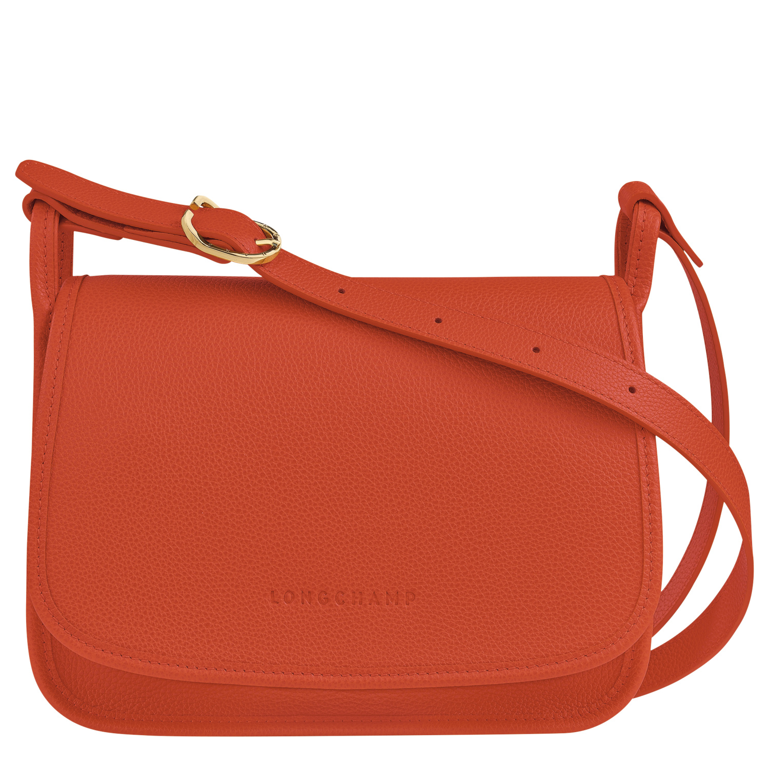 Shop Longchamp Sac Bandoulière M Le Foulonné In Paprika