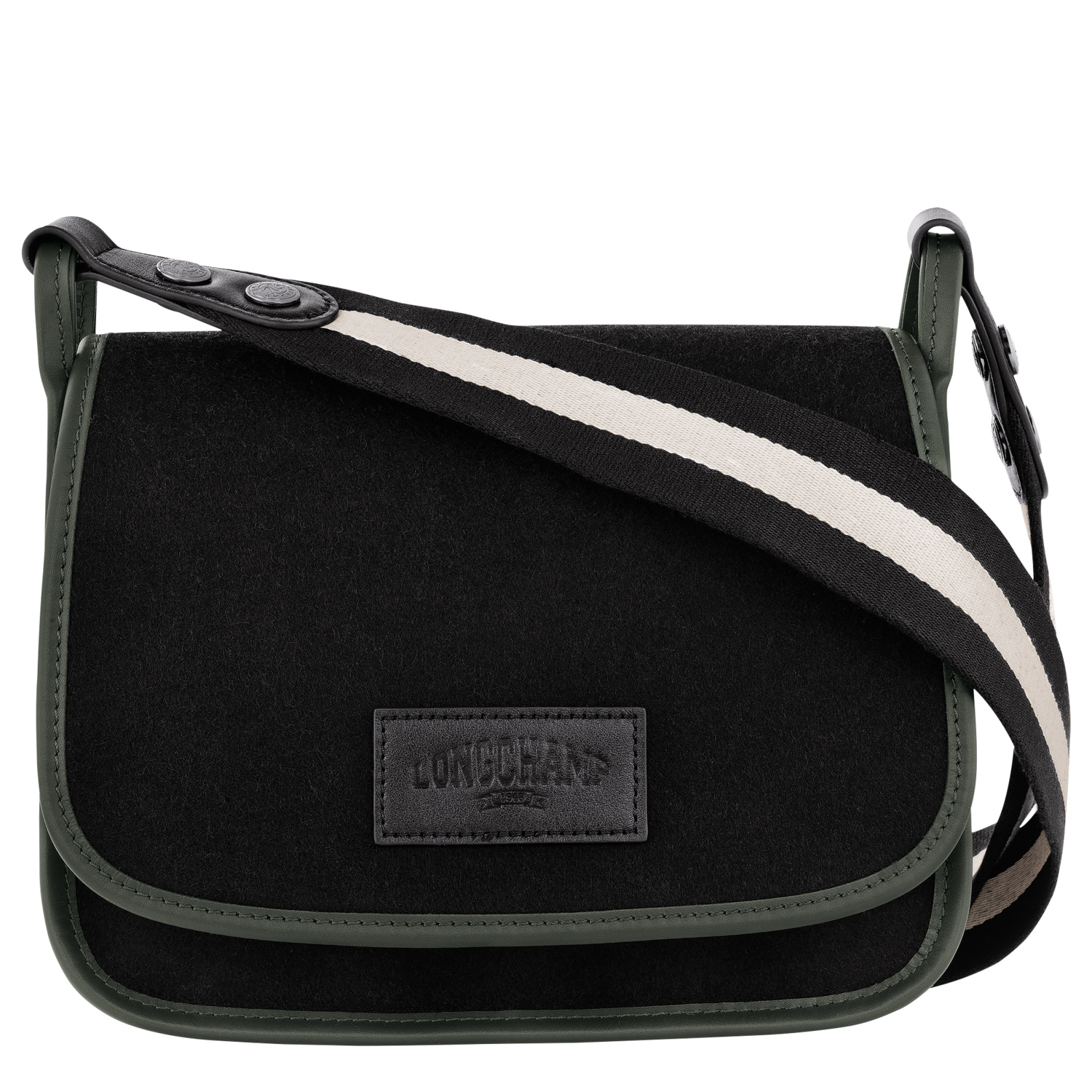 Shop Longchamp Crossbody Bag M Le Foulonné In Noir