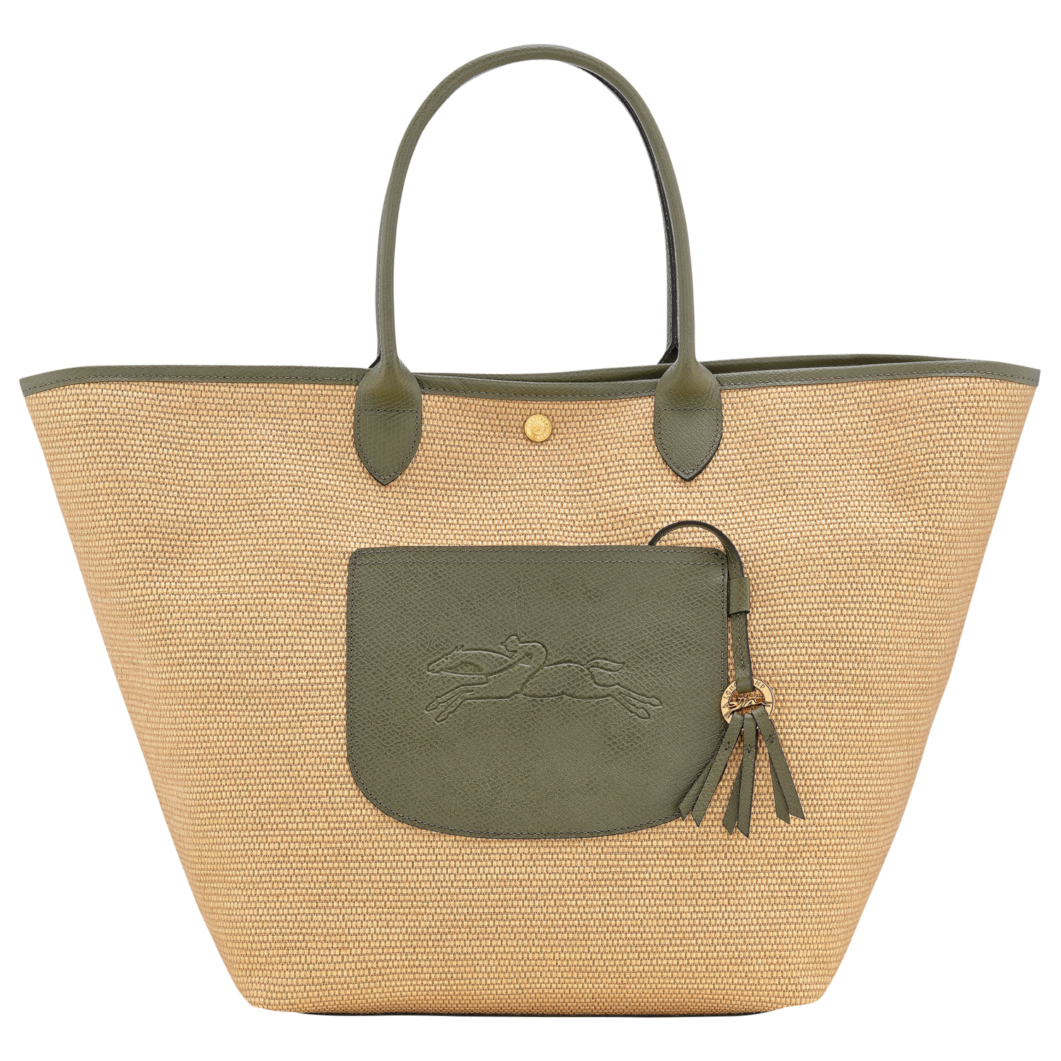 Shop Longchamp Basket Bag L Le Pliage Collection In Artichoke
