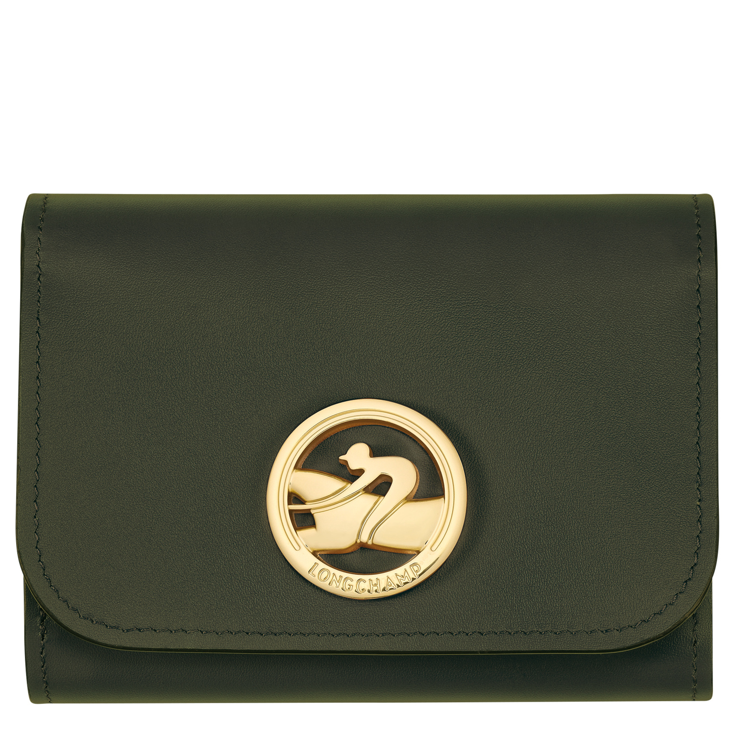 Longchamp Wallet Box-trot In Khaki