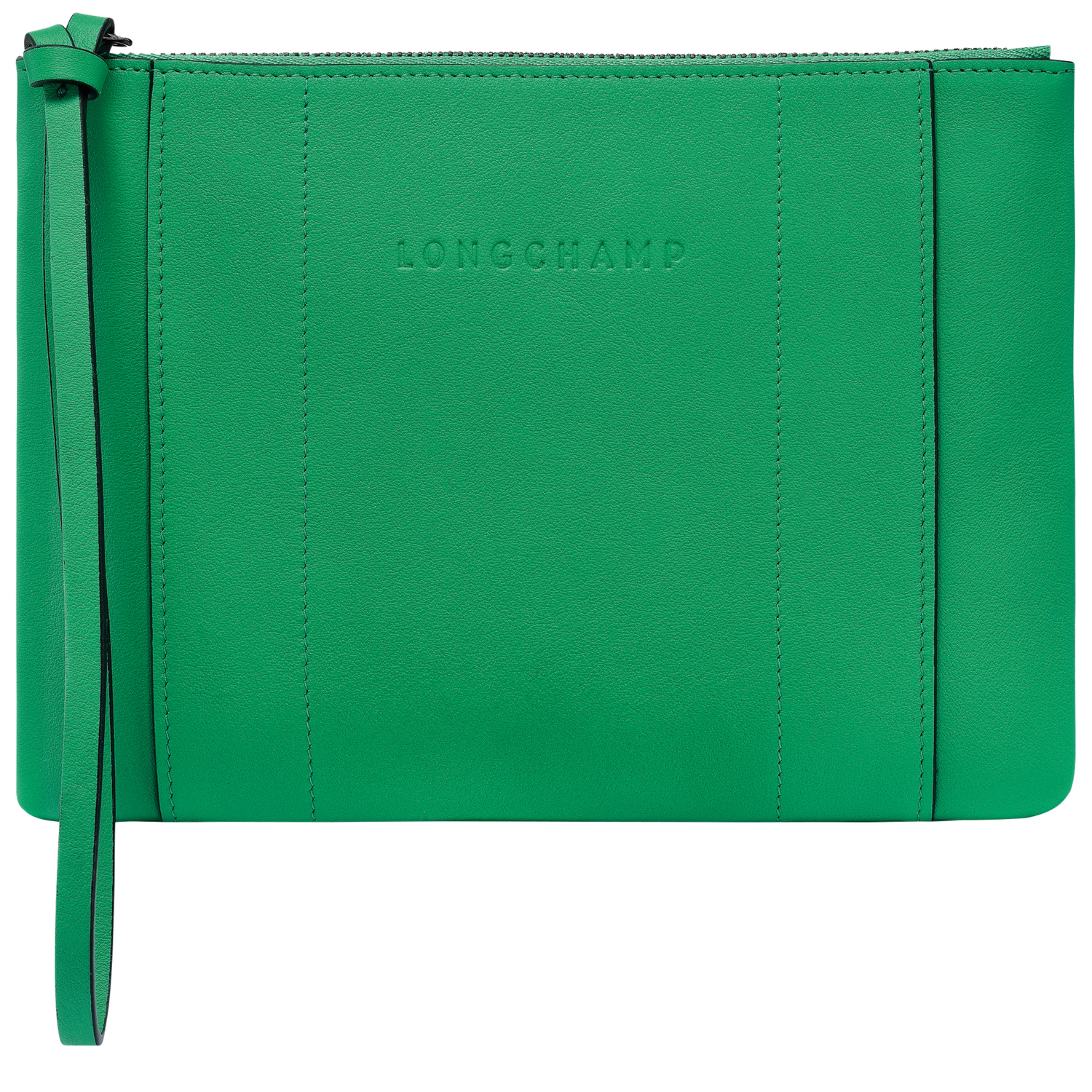 Shop Longchamp Pouch  3d In Green
