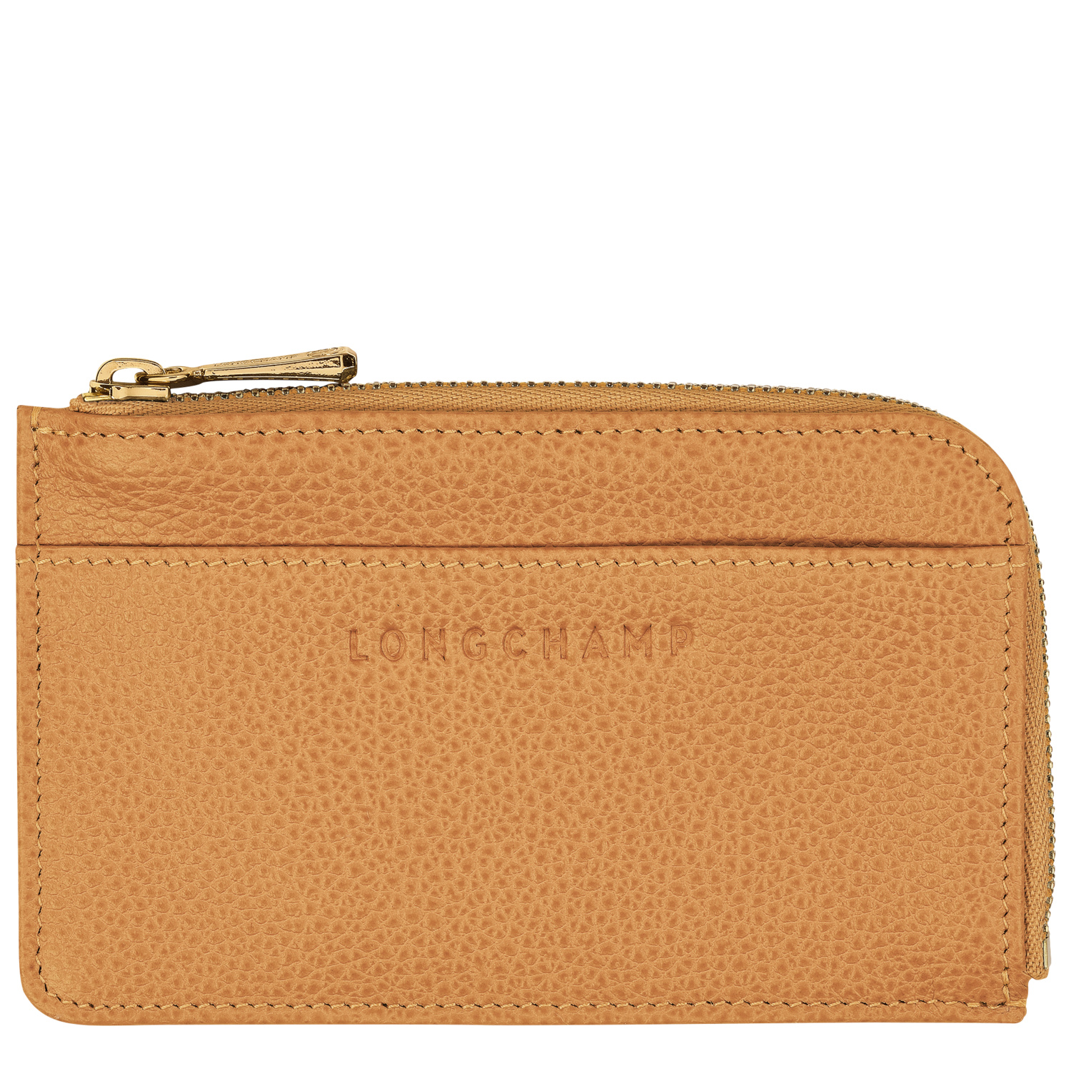 Longchamp Card Holder Le Foulonné In Walnut