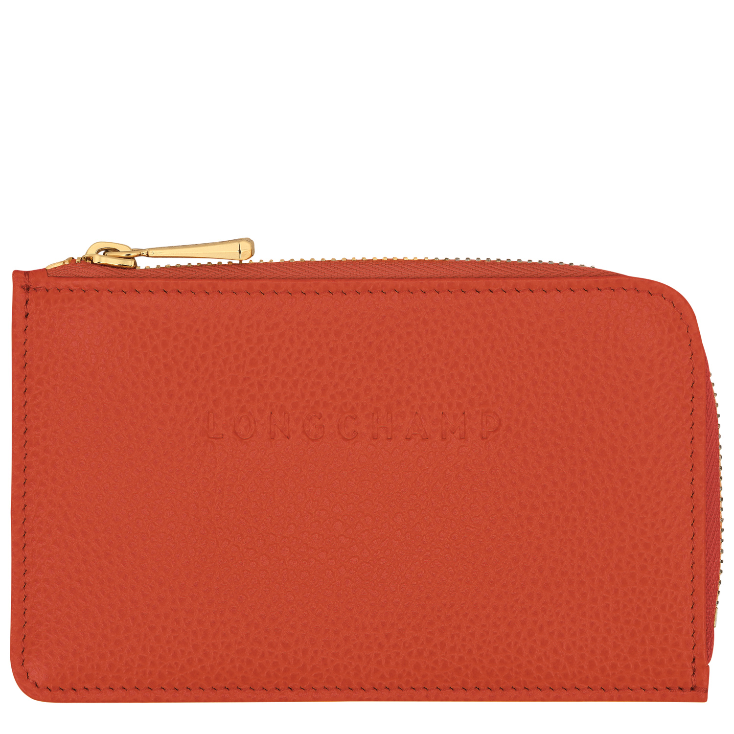 Shop Longchamp Porte-cartes Le Foulonné In Paprika