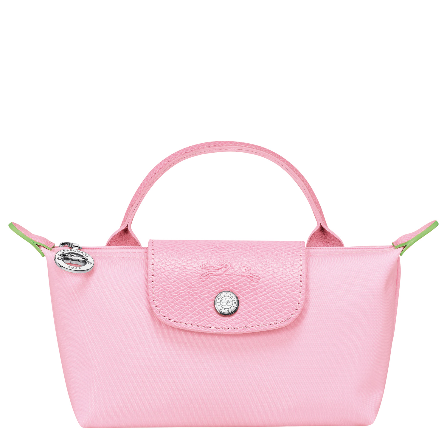 Longchamp Trousse Cosmétiques Avec Poignée Le Pliage Green In Rose