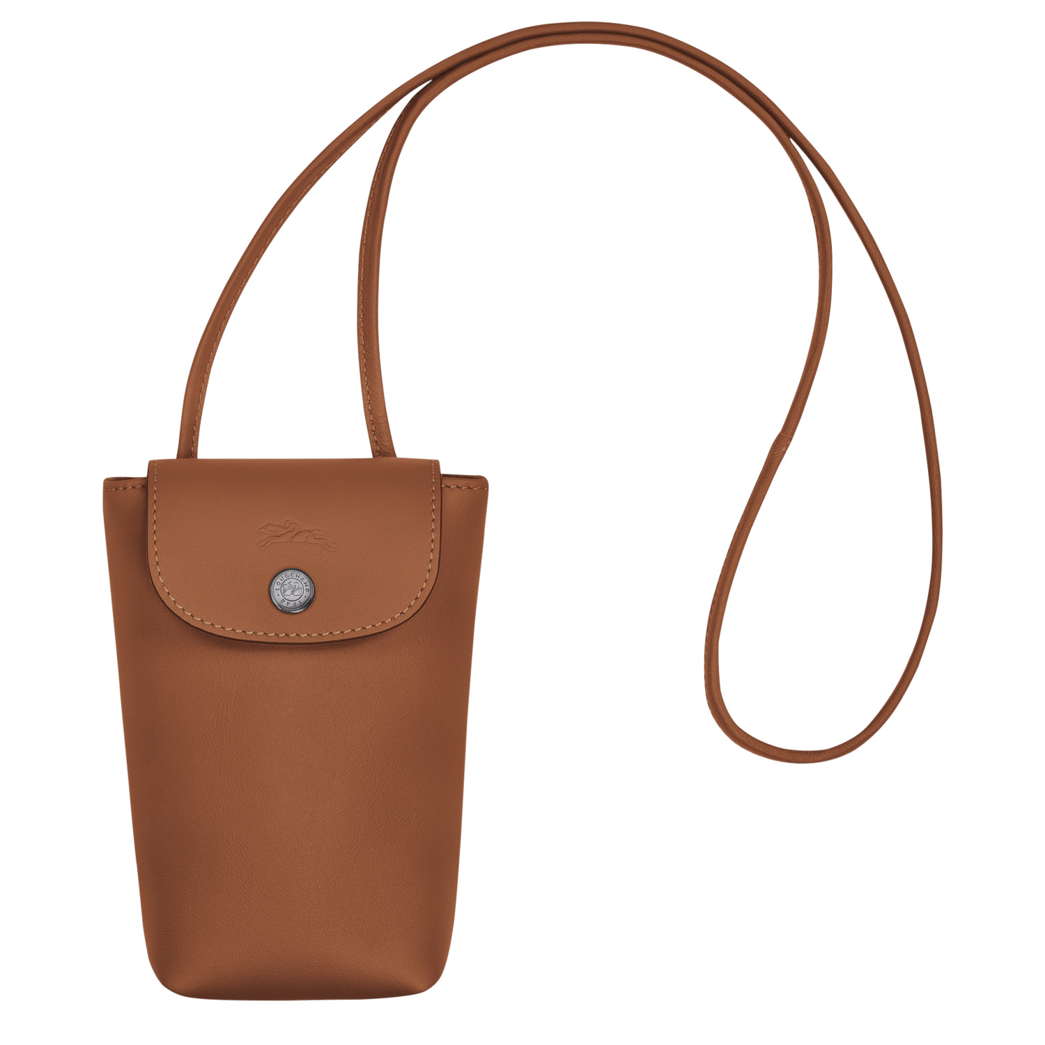 Longchamp Phone Case With Leather Lace Le Pliage Xtra In Cognac