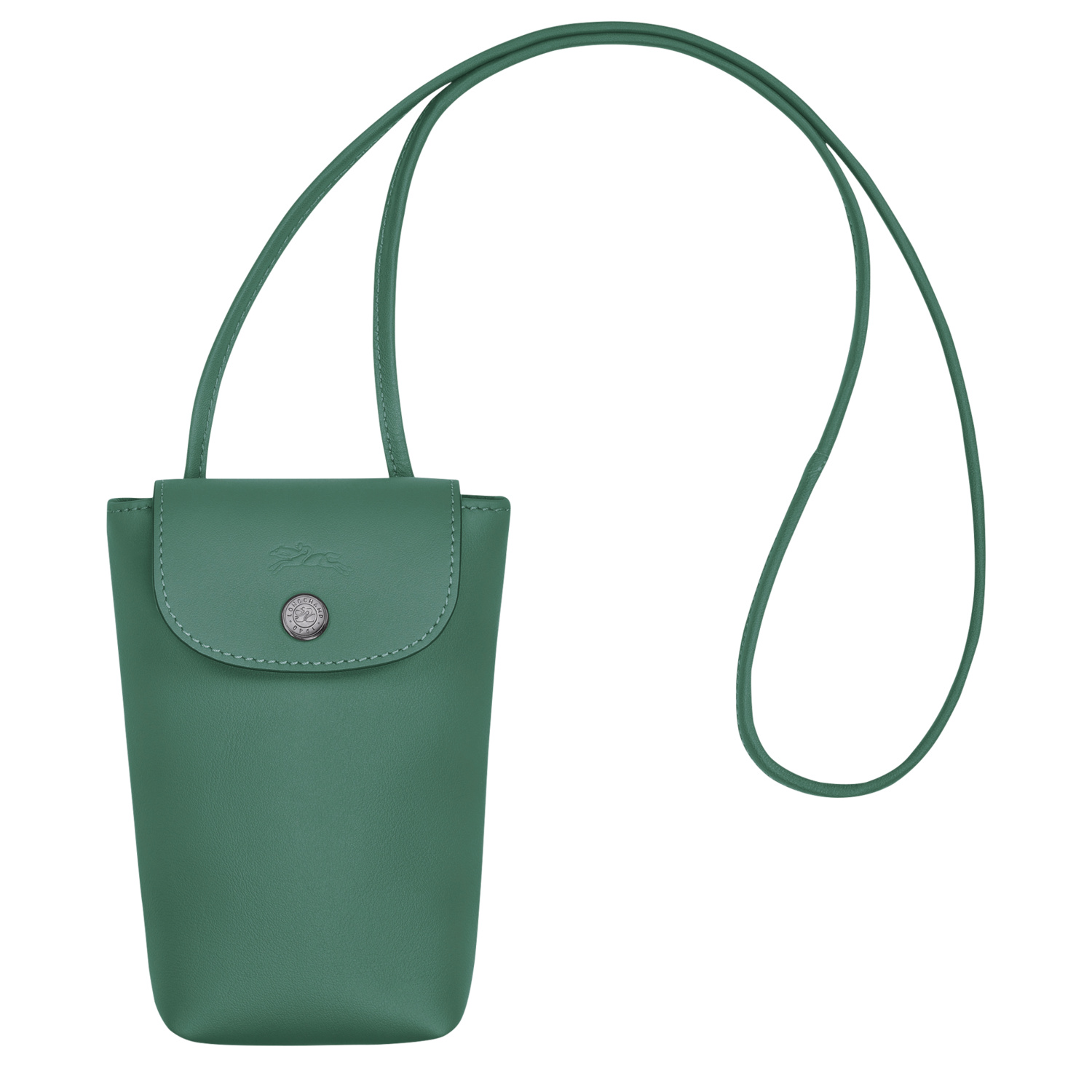 Longchamp Phone Case With Leather Lace Le Pliage Xtra In Sage