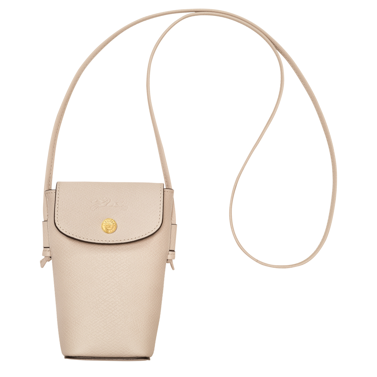 Shop Longchamp Phone Case With Leather Lace Épure In Paper