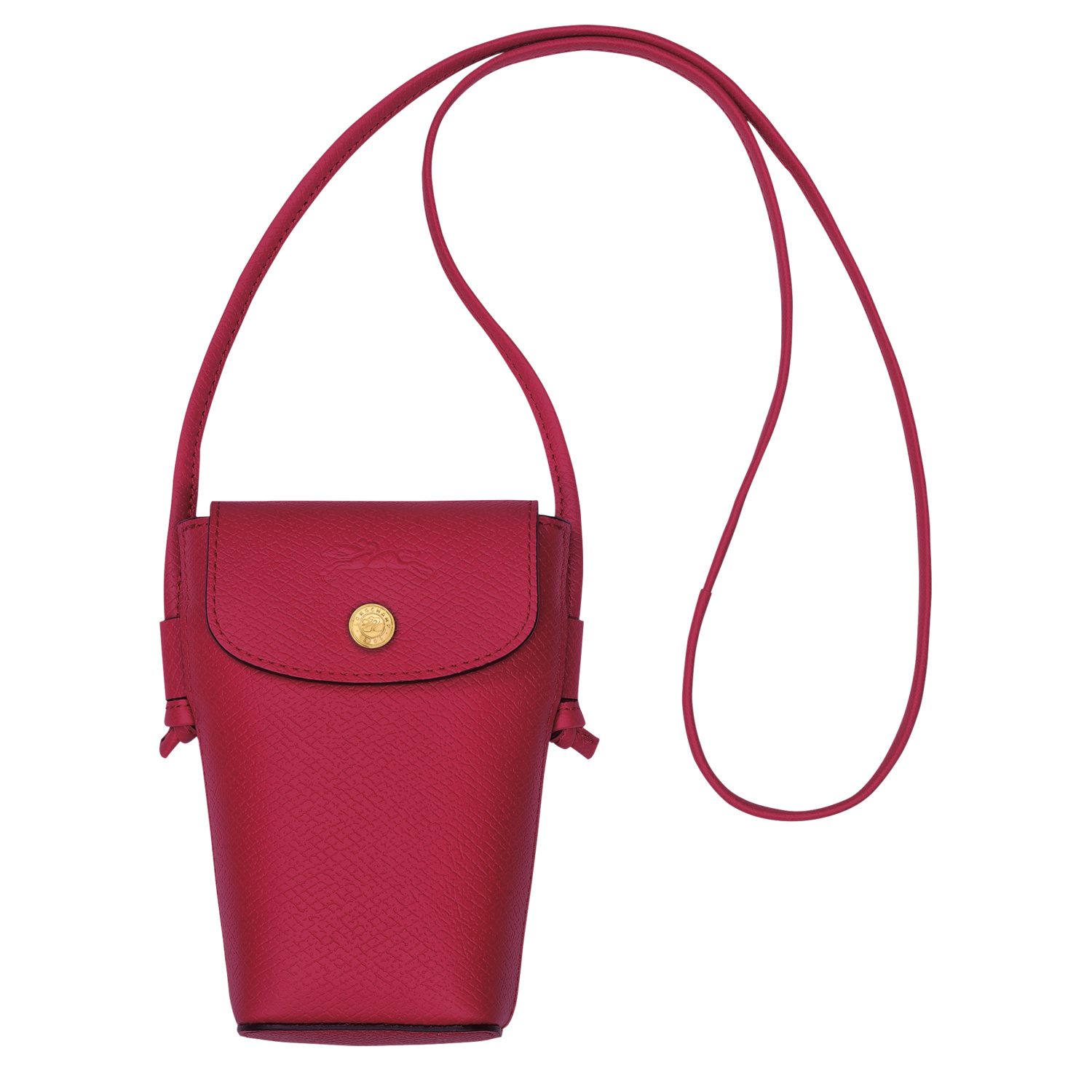 Shop Longchamp Etui Téléphone Avec Cordon Épure In Magenta