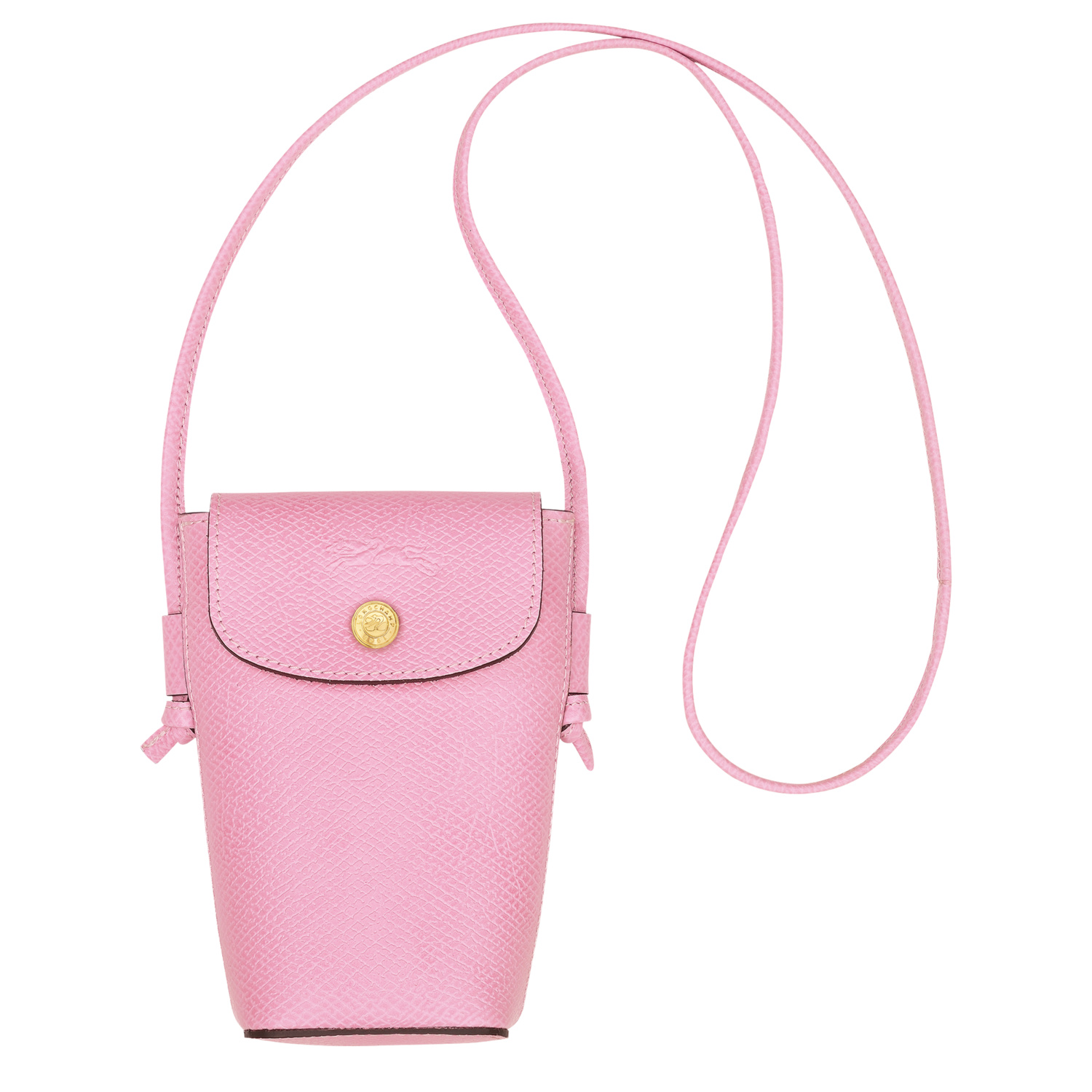 Longchamp Phone Case With Leather Lace Épure In Pink