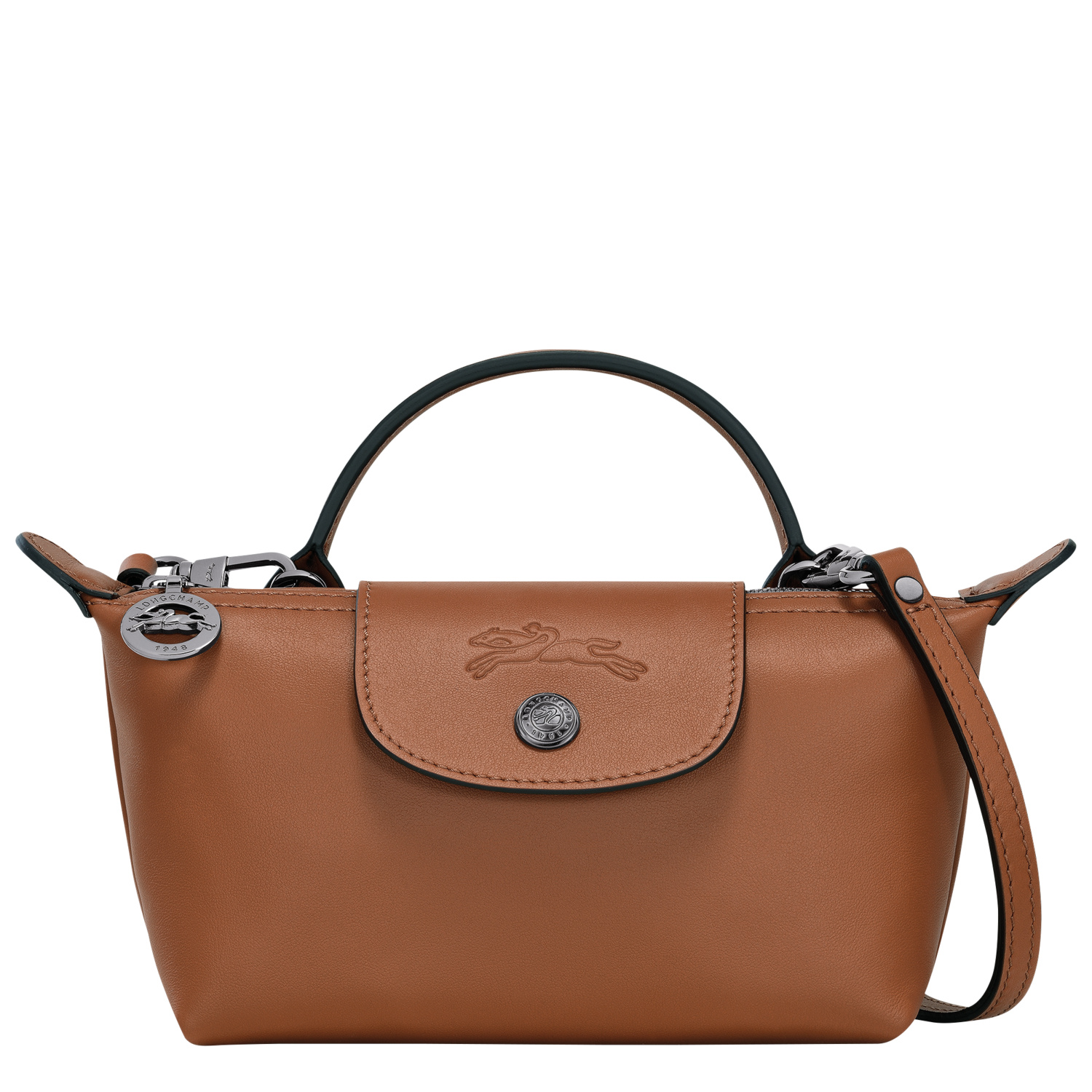 Shop Longchamp Pochette Xs Le Pliage Xtra In Cognac