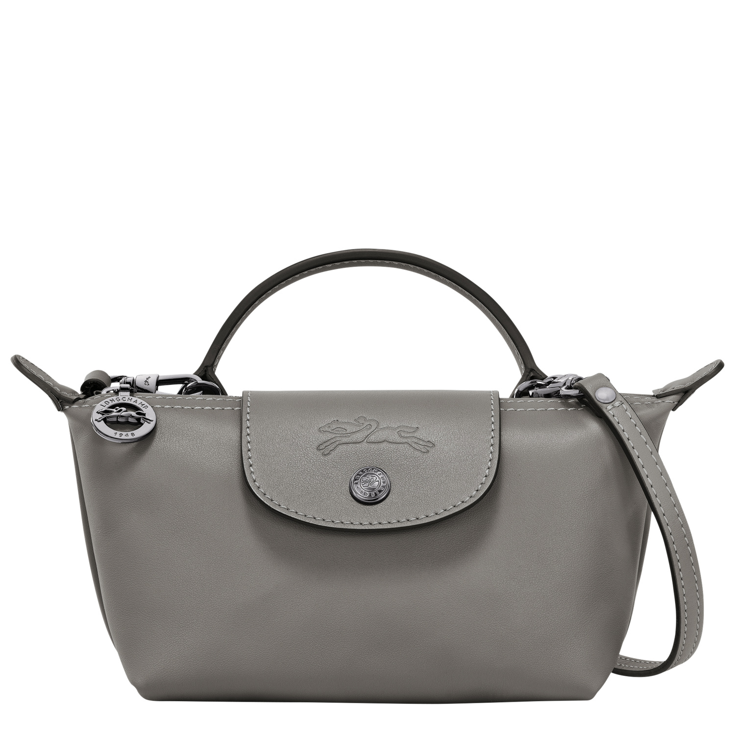 Shop Longchamp Pochette Xs Le Pliage Xtra In Turtledove