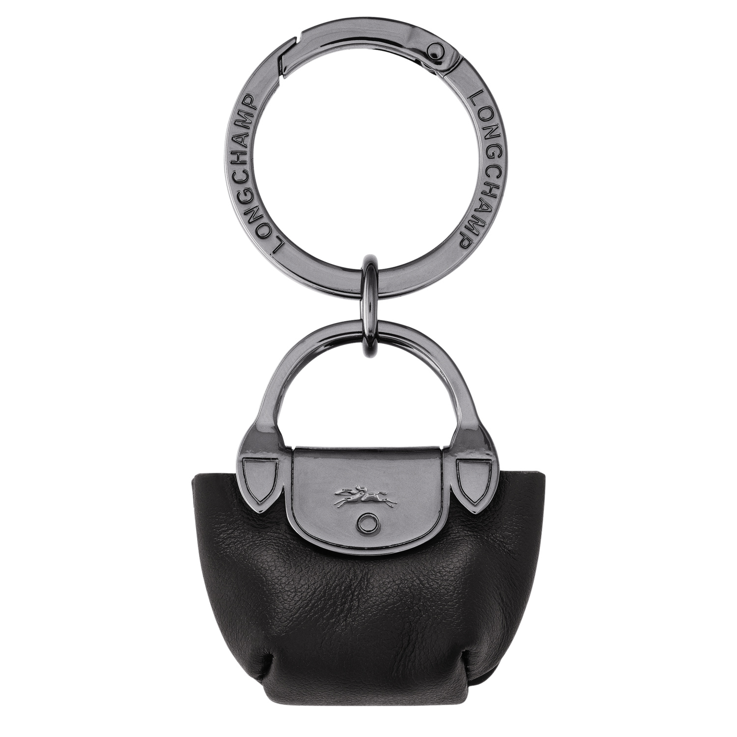 Longchamp Key Ring Le Pliage Xtra In Black