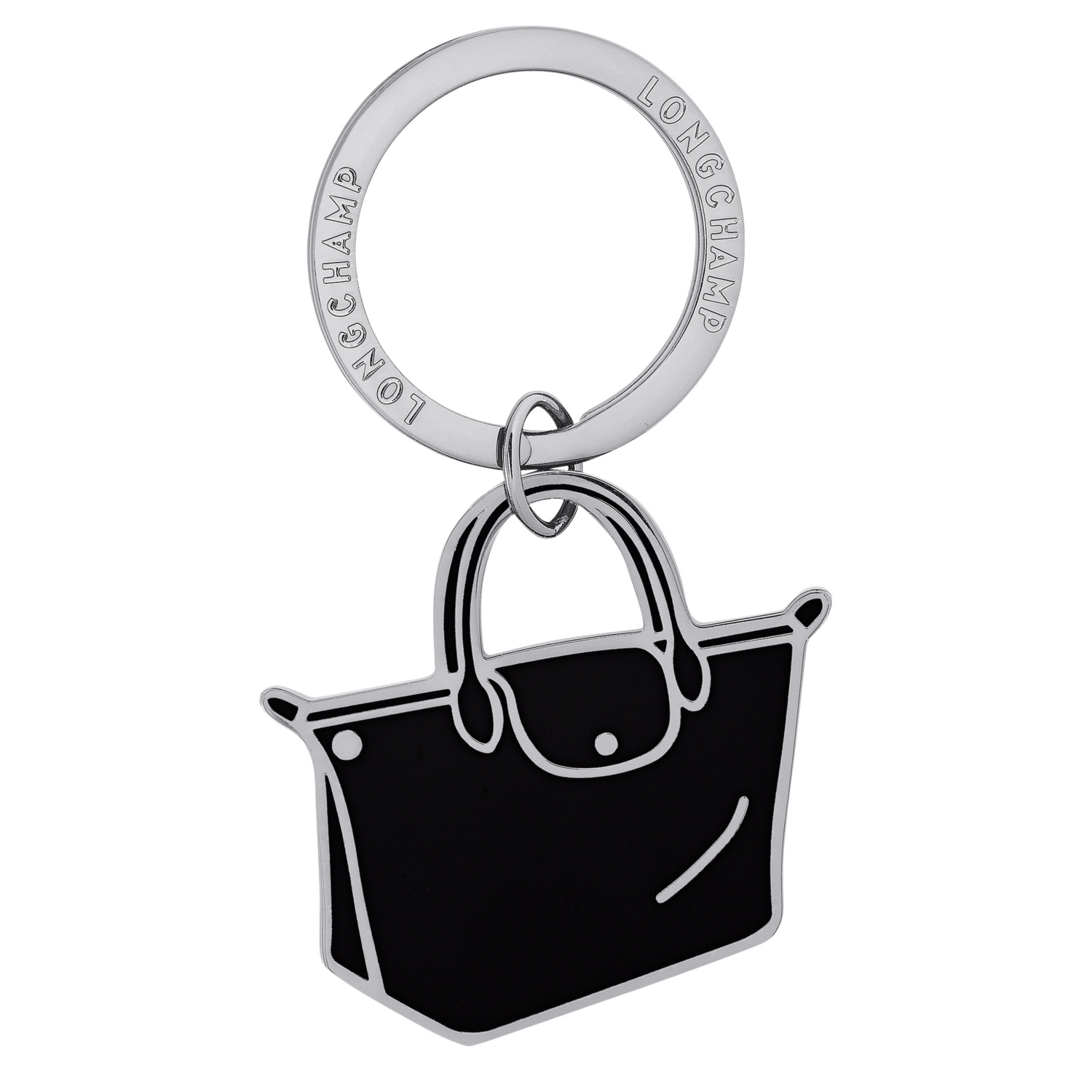 Shop Longchamp Porte-clés Le Pliage In Black