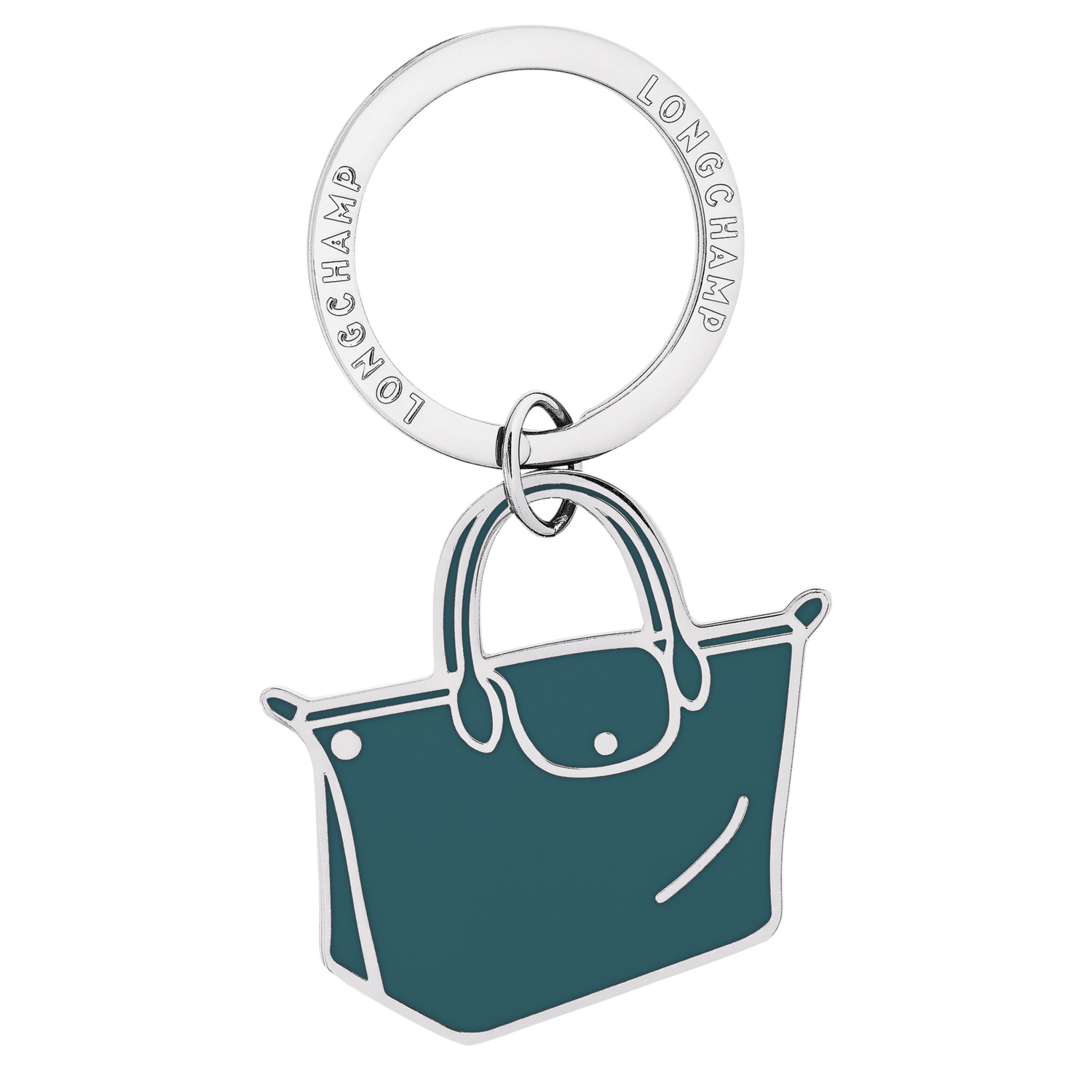 Shop Longchamp Key Rings Le Pliage In Peacock