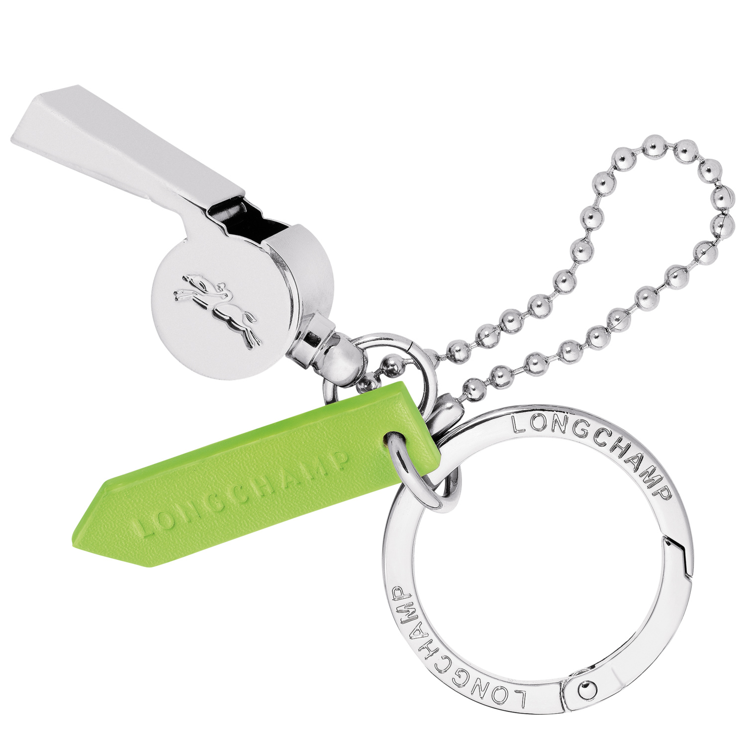 Shop Longchamp Key Ring Le Pliage Xtra In Green Light