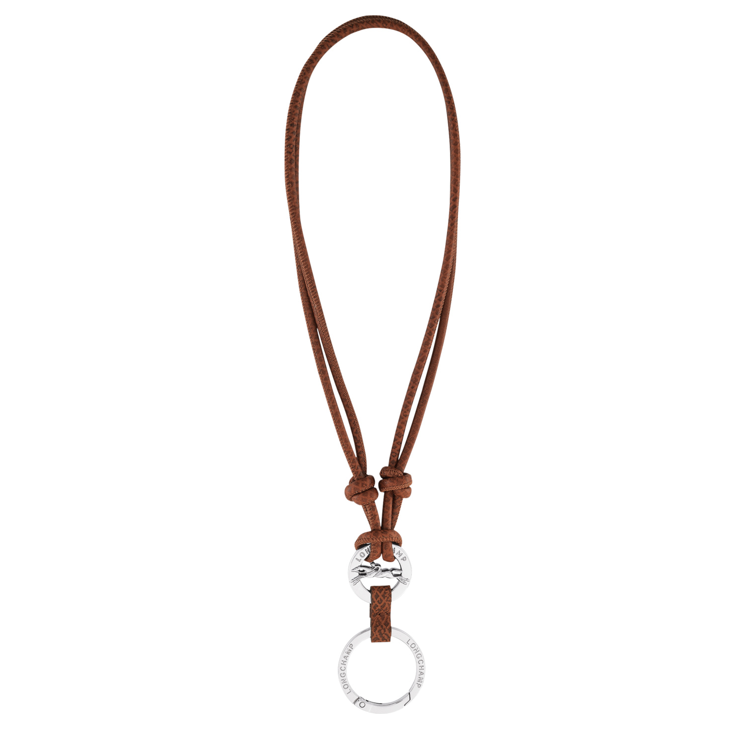 Shop Longchamp Key Ring Épure In Brown