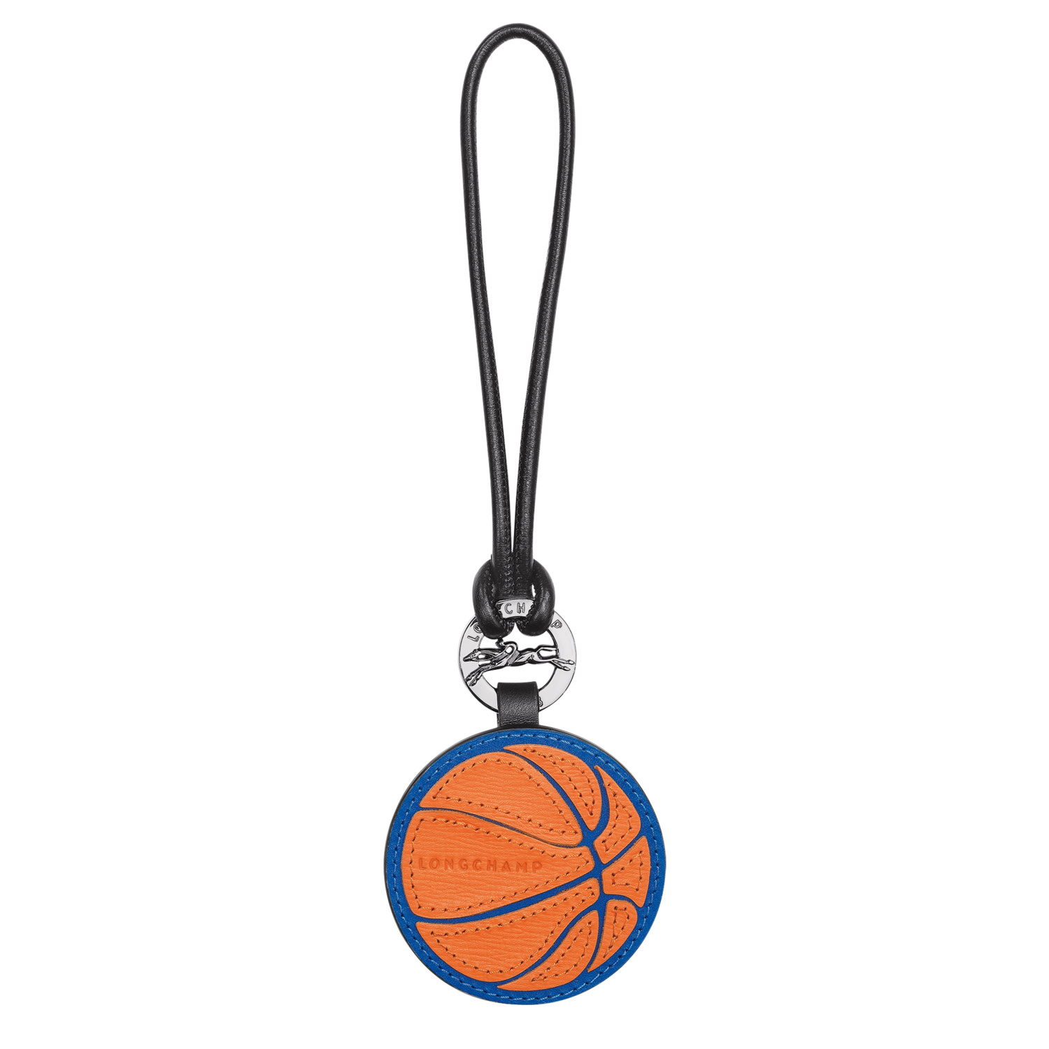 Longchamp Key Ring Long-dribble In Blue/orange