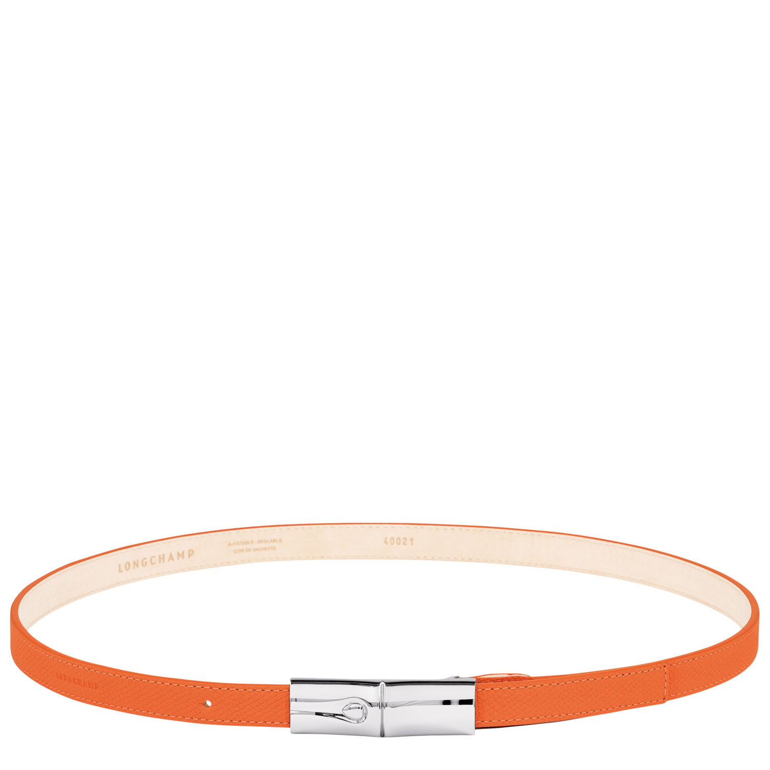 Longchamp Ceinture Femme Le Roseau In Orange