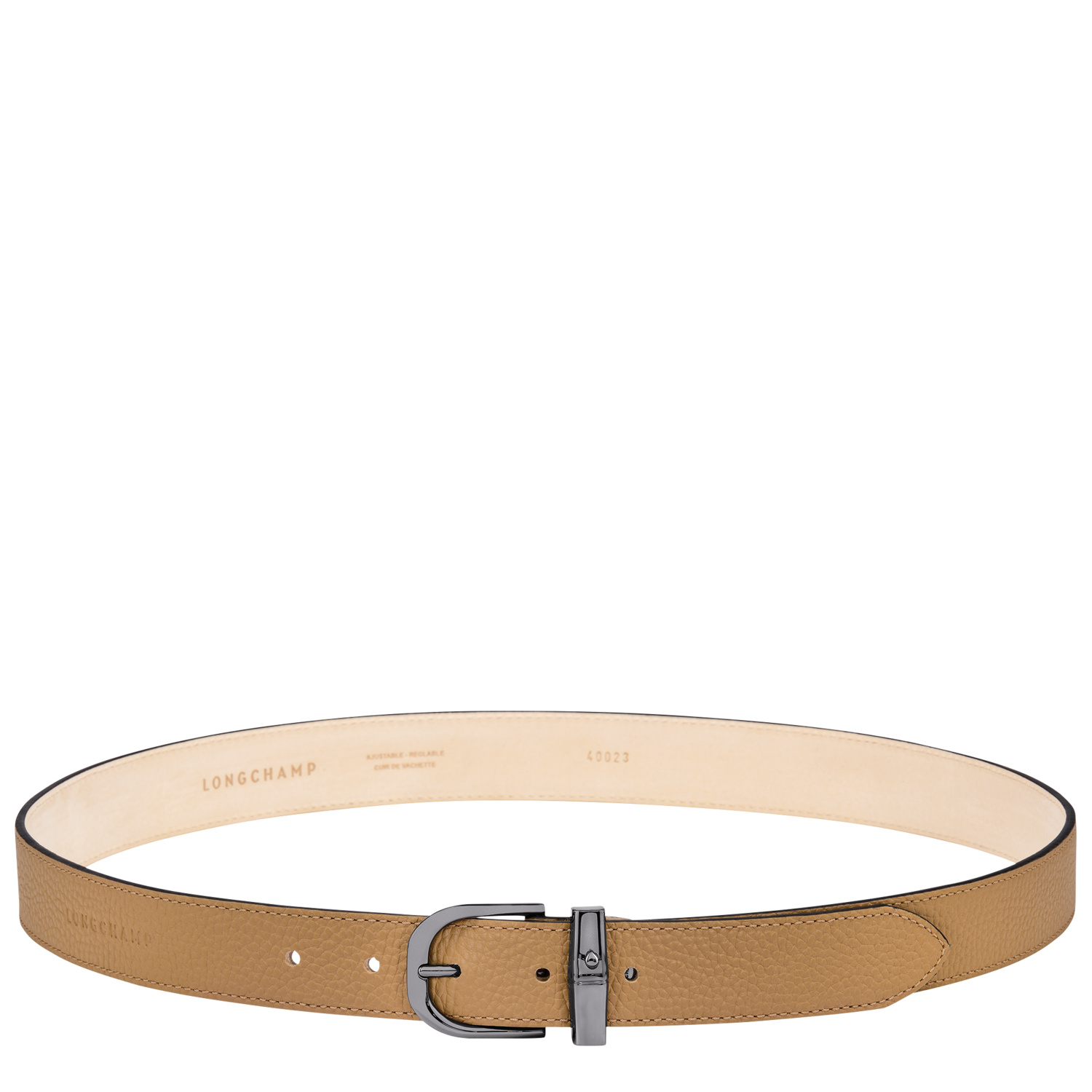 Shop Longchamp Ceinture Femme Le Roseau Essential In Fawn