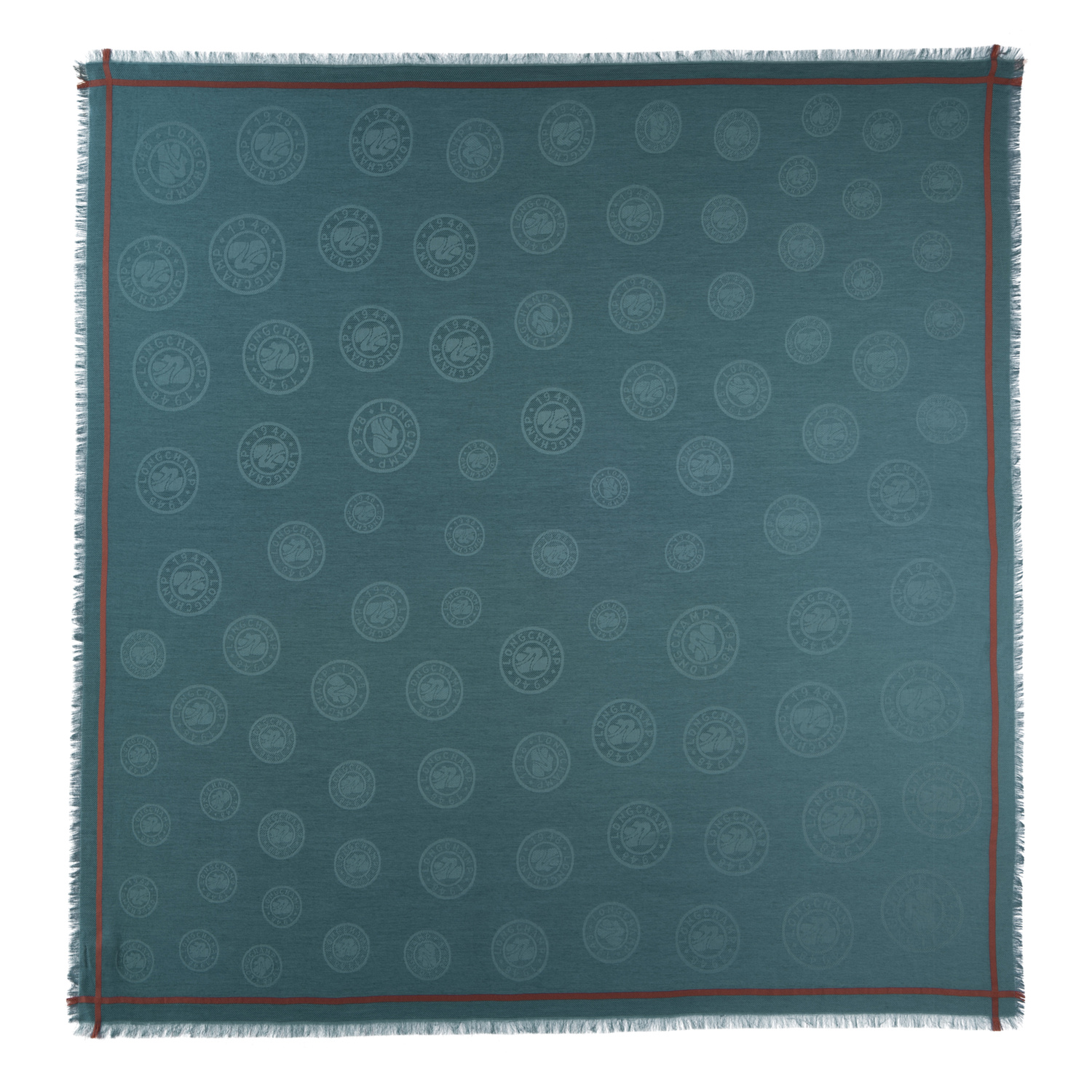 Longchamp Shawl La Médaille  In Peacock