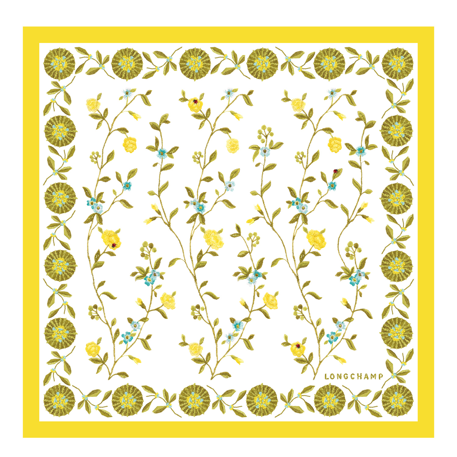 Longchamp Silk Scarf 50 Springsummer 2023 Collection In Lemon Modesens 8530