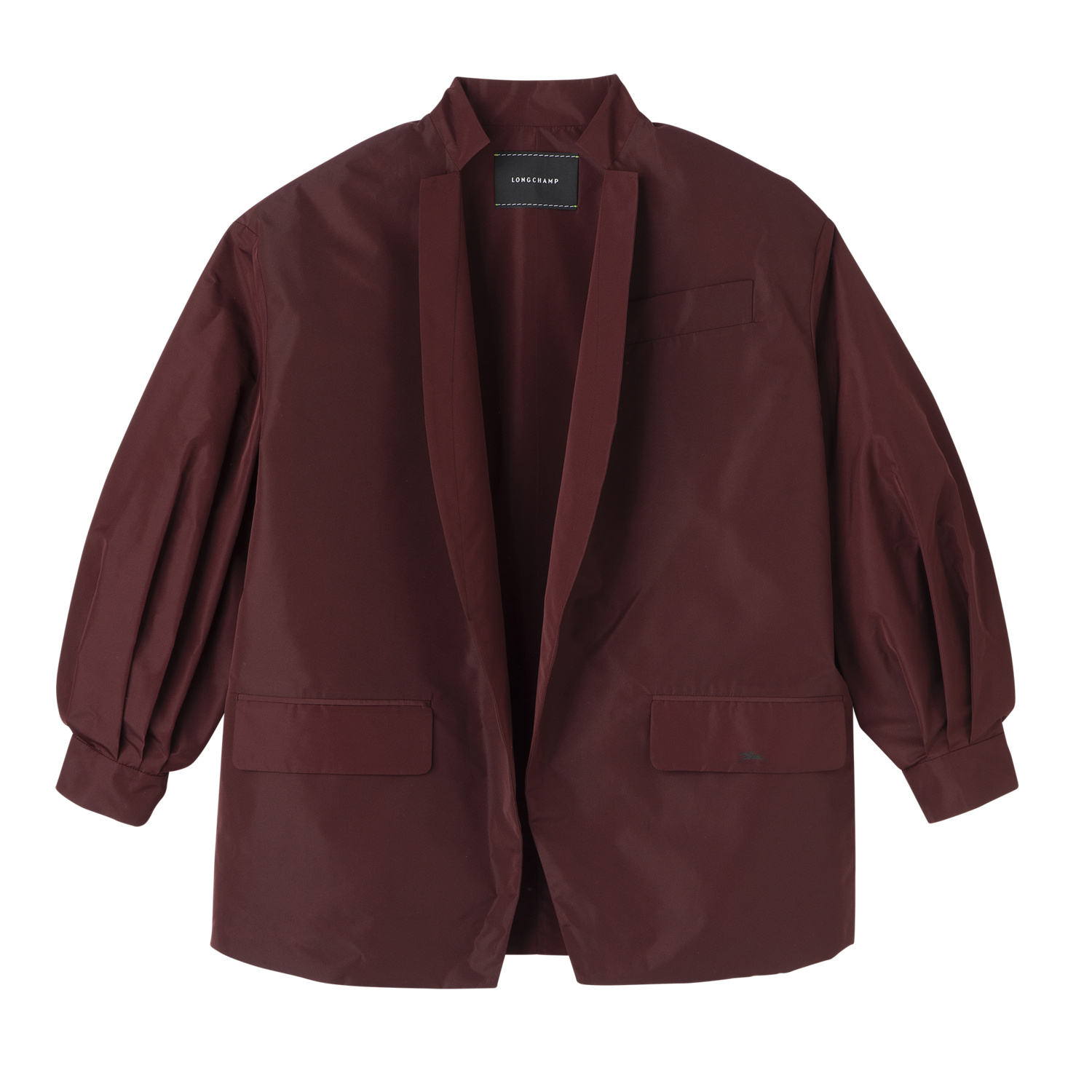 Longchamp Waistcoate Kimono In Burgundy