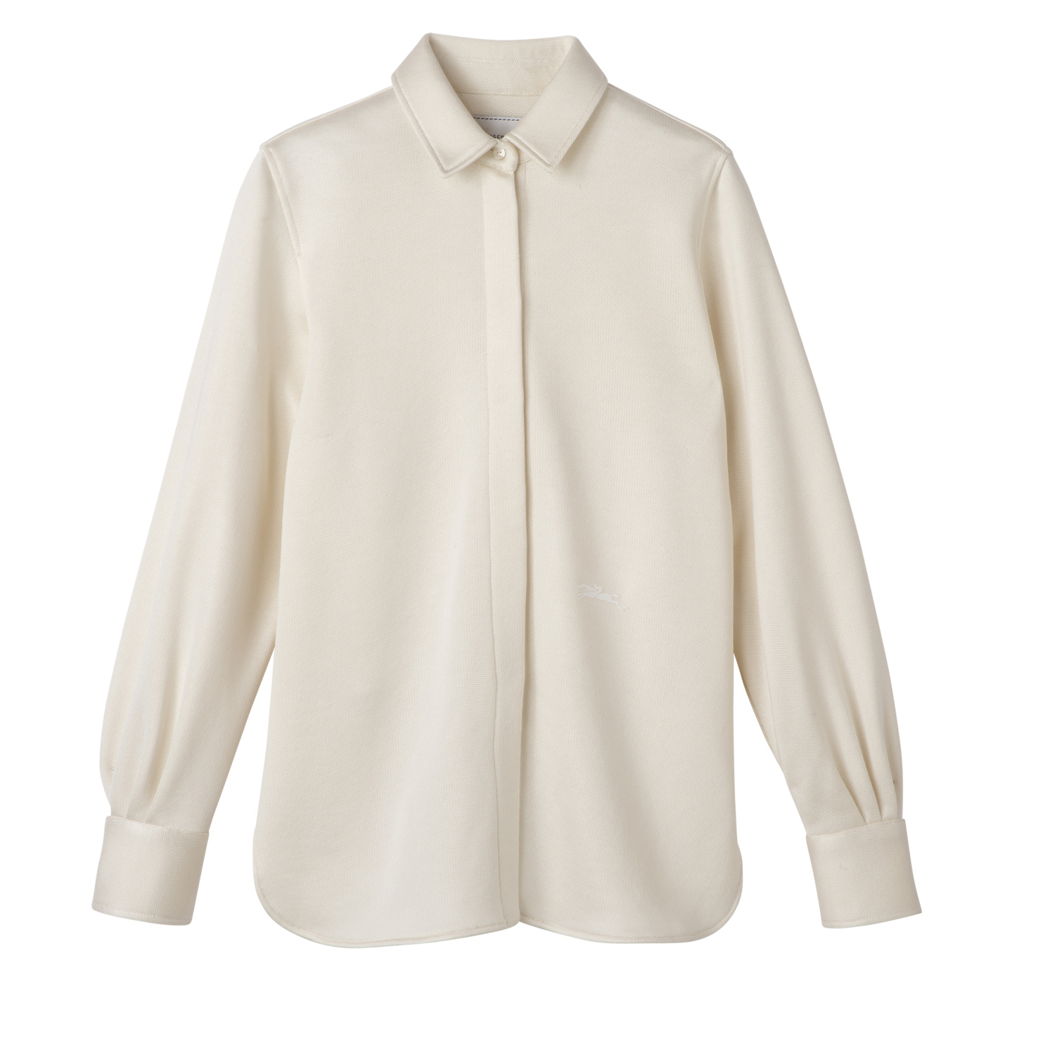 Longchamp Straight Shirt In Ecru