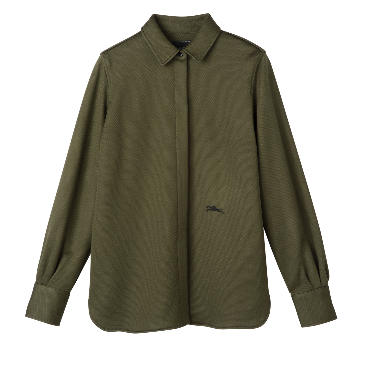 Longchamp Straight Shirt In Khaki