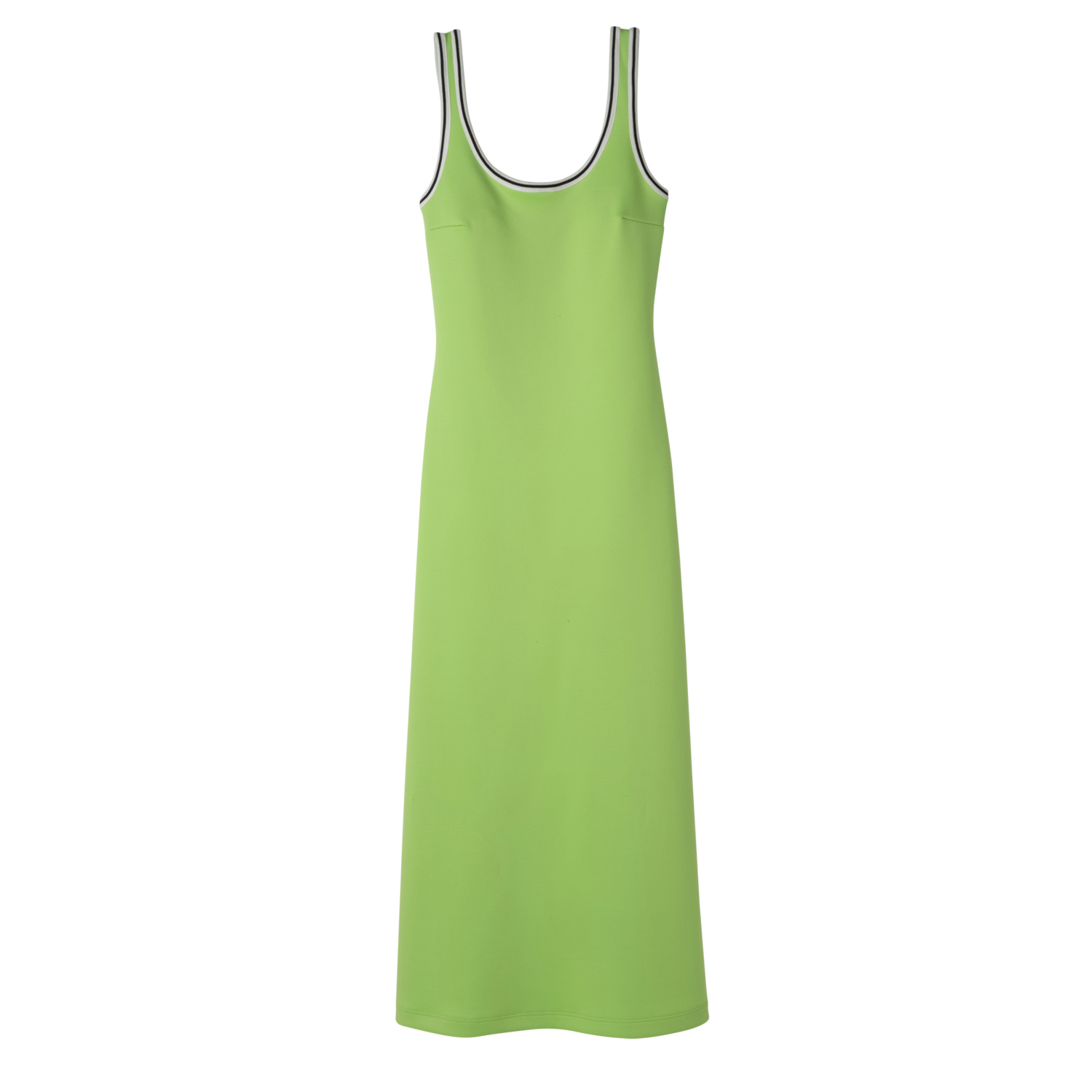 Longchamp Long Dress In Green Light