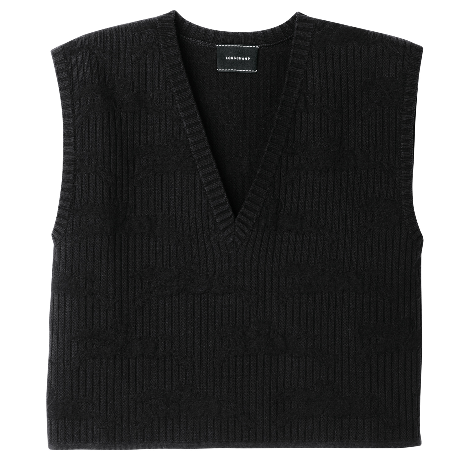 Longchamp Sleeveless Sweater In Black