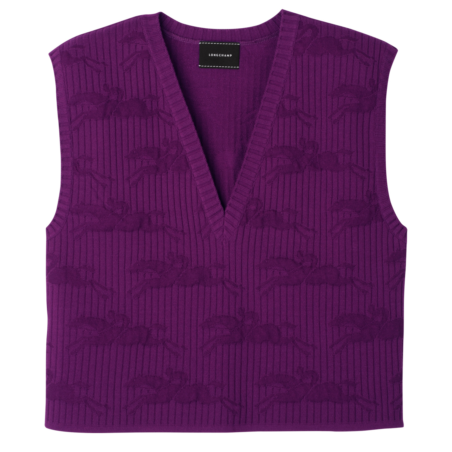 Longchamp Sleeveless Sweater In Violet