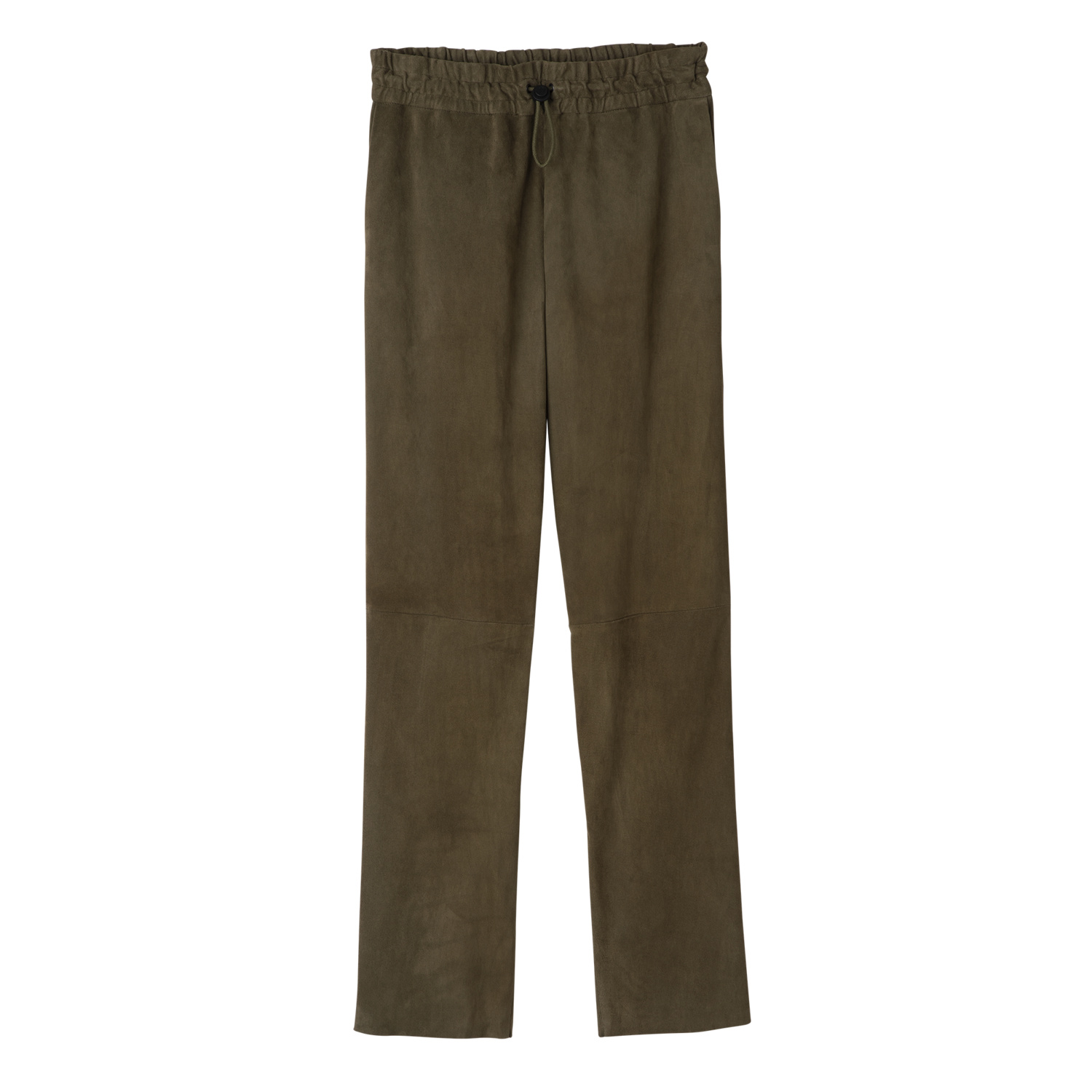 Longchamp Pantalon En Cuir In Khaki