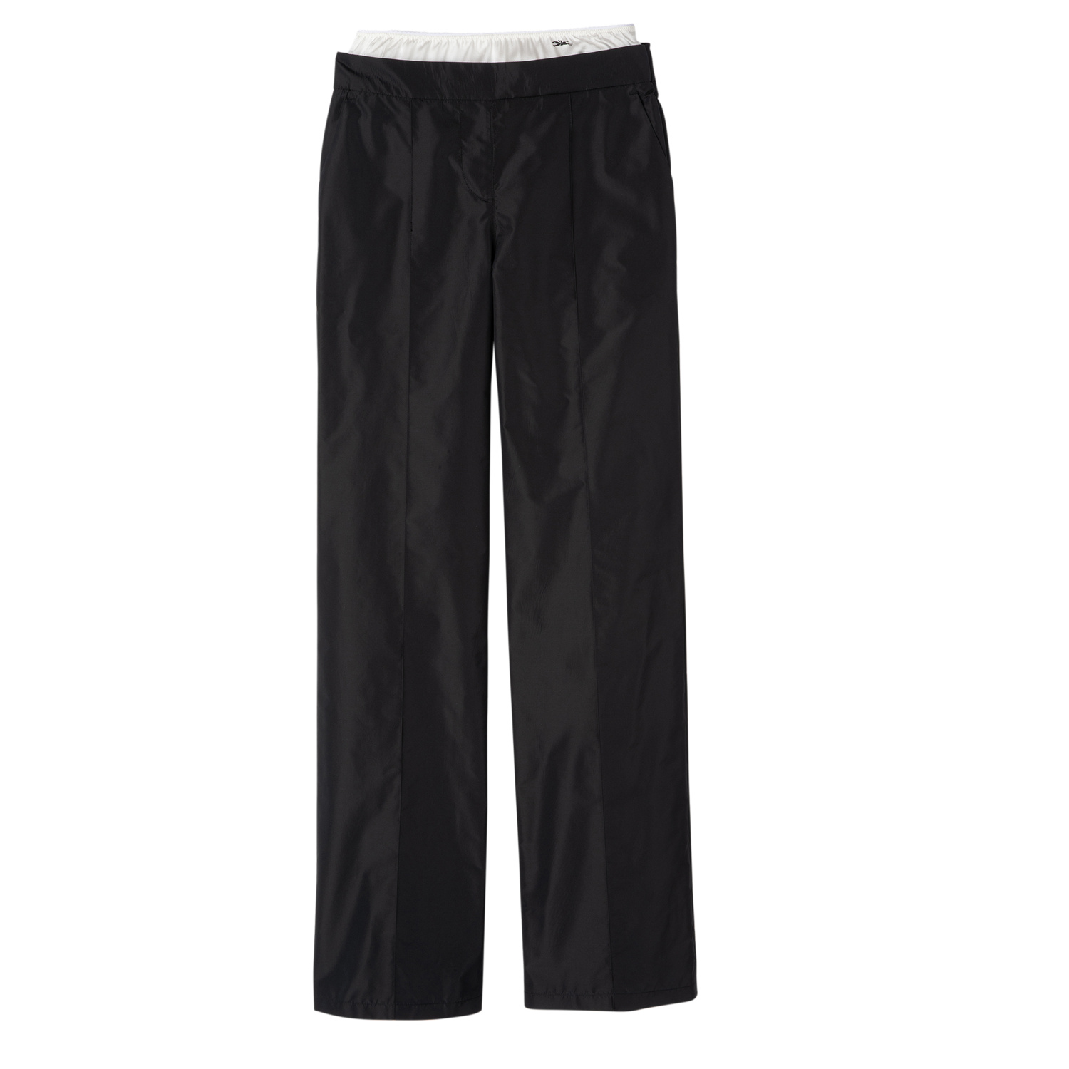 Longchamp Straight Pants With Patch In Black