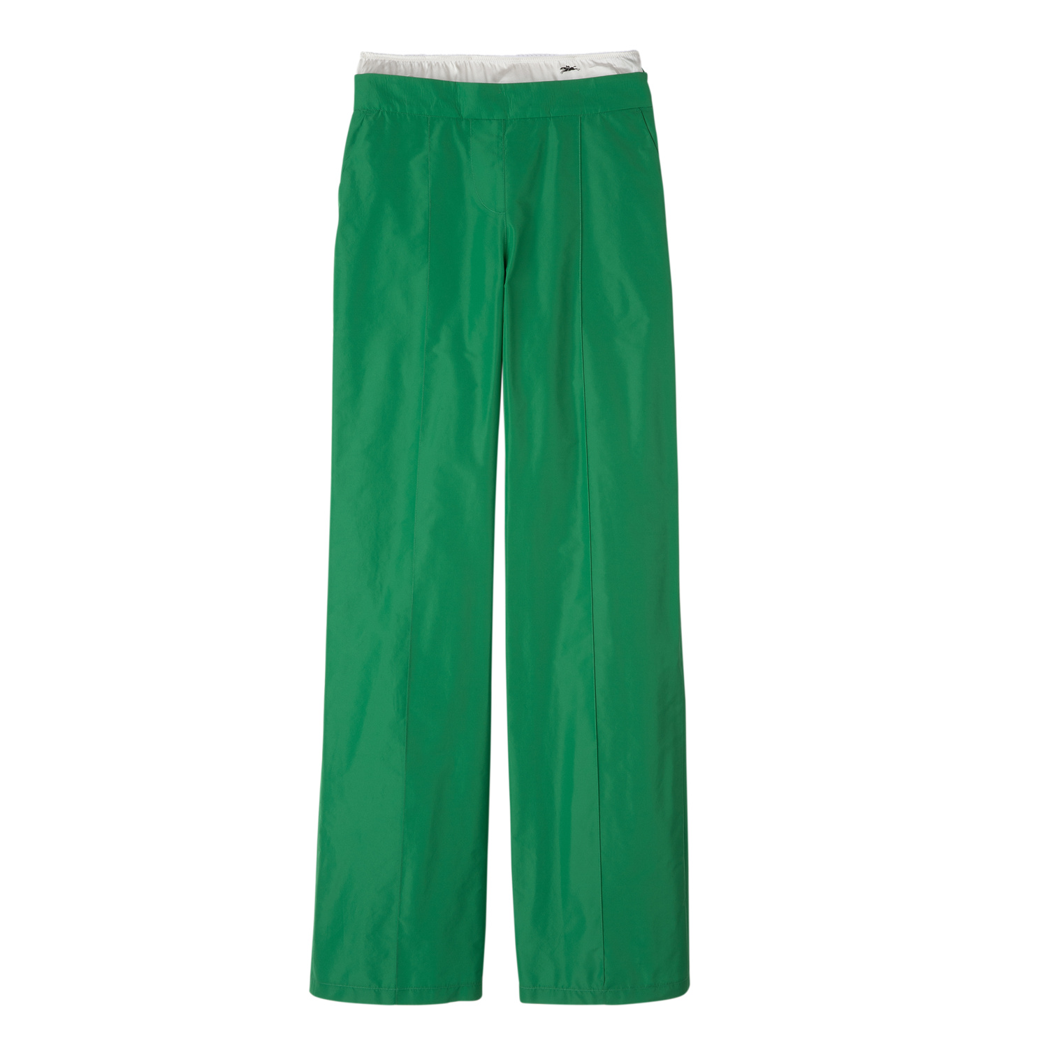 Longchamp Straight Trousers With Patch In Green