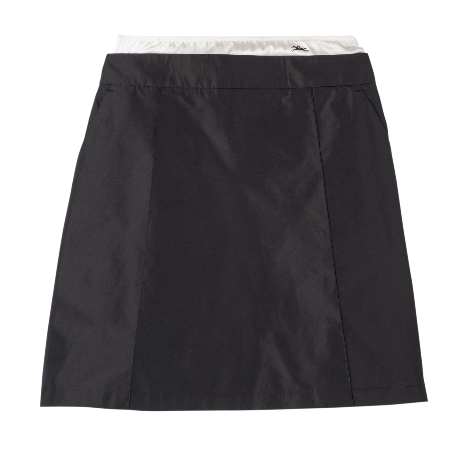 Longchamp Short Skirt With Belt Patch In Black