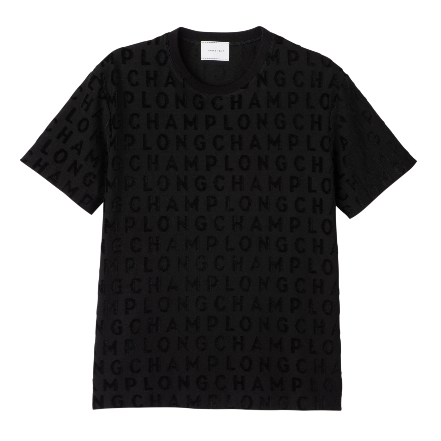 Longchamp Logo Large T-shirt In Black