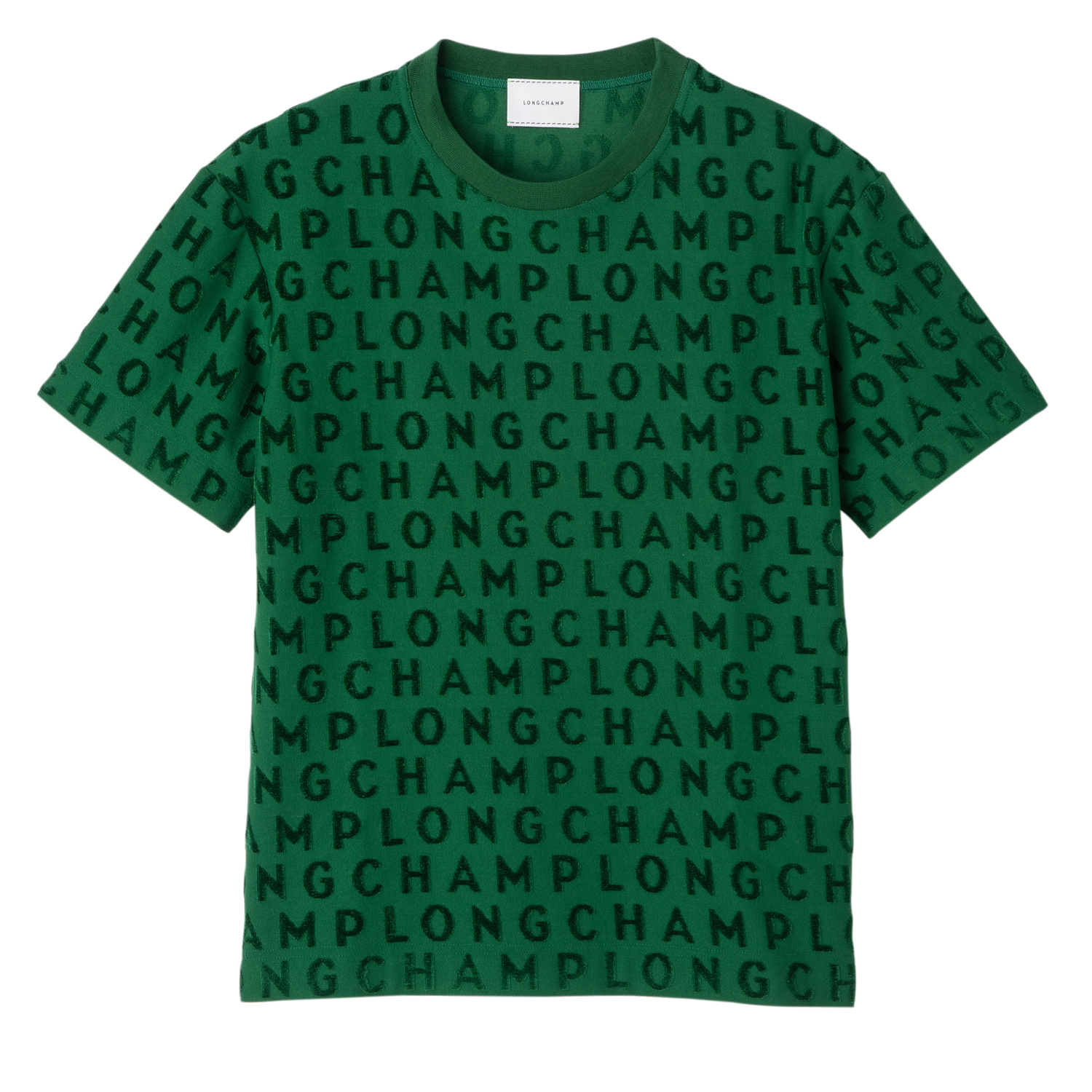 Longchamp Logo Large T-shirt In Green