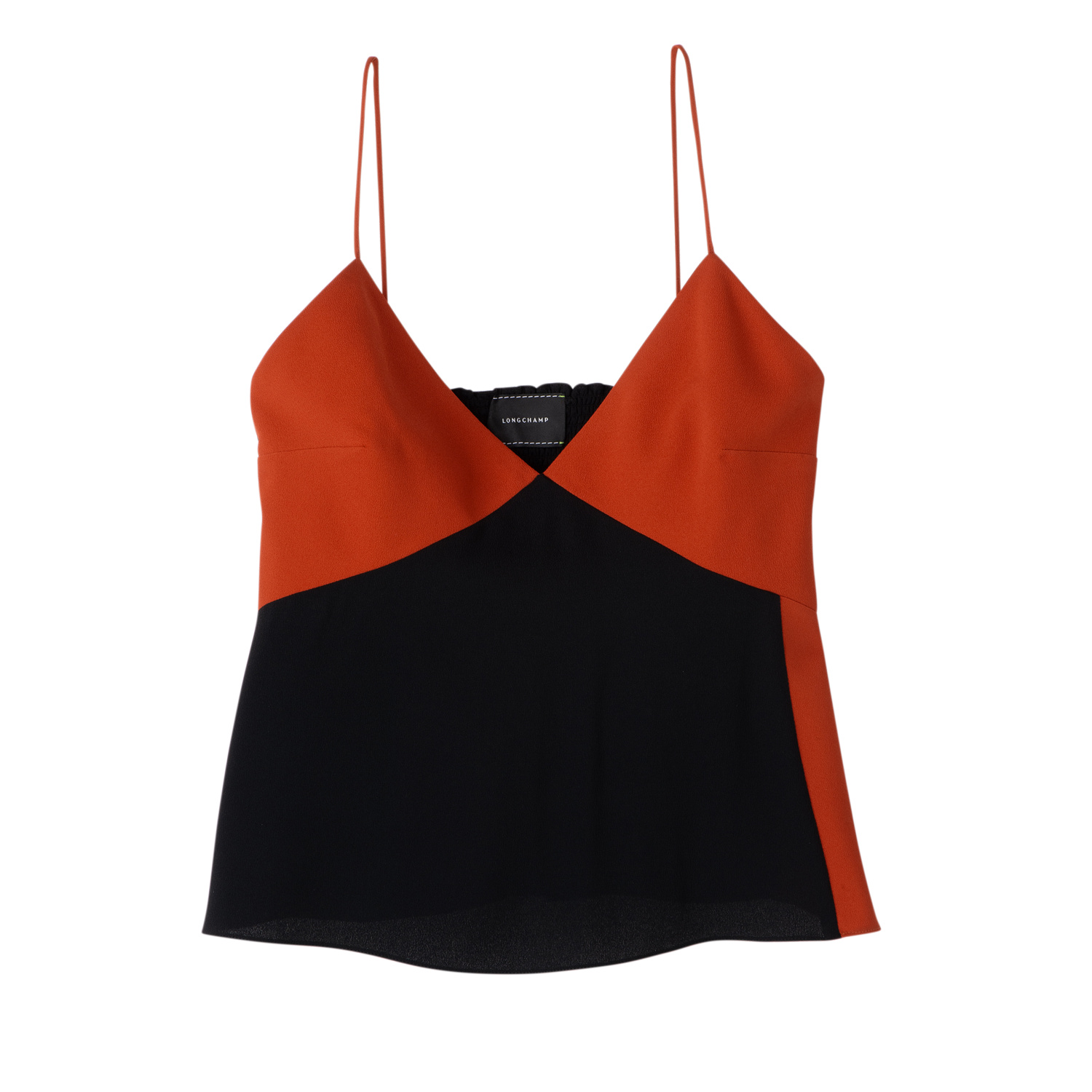 Longchamp Thin Strap Top In Paprika/black