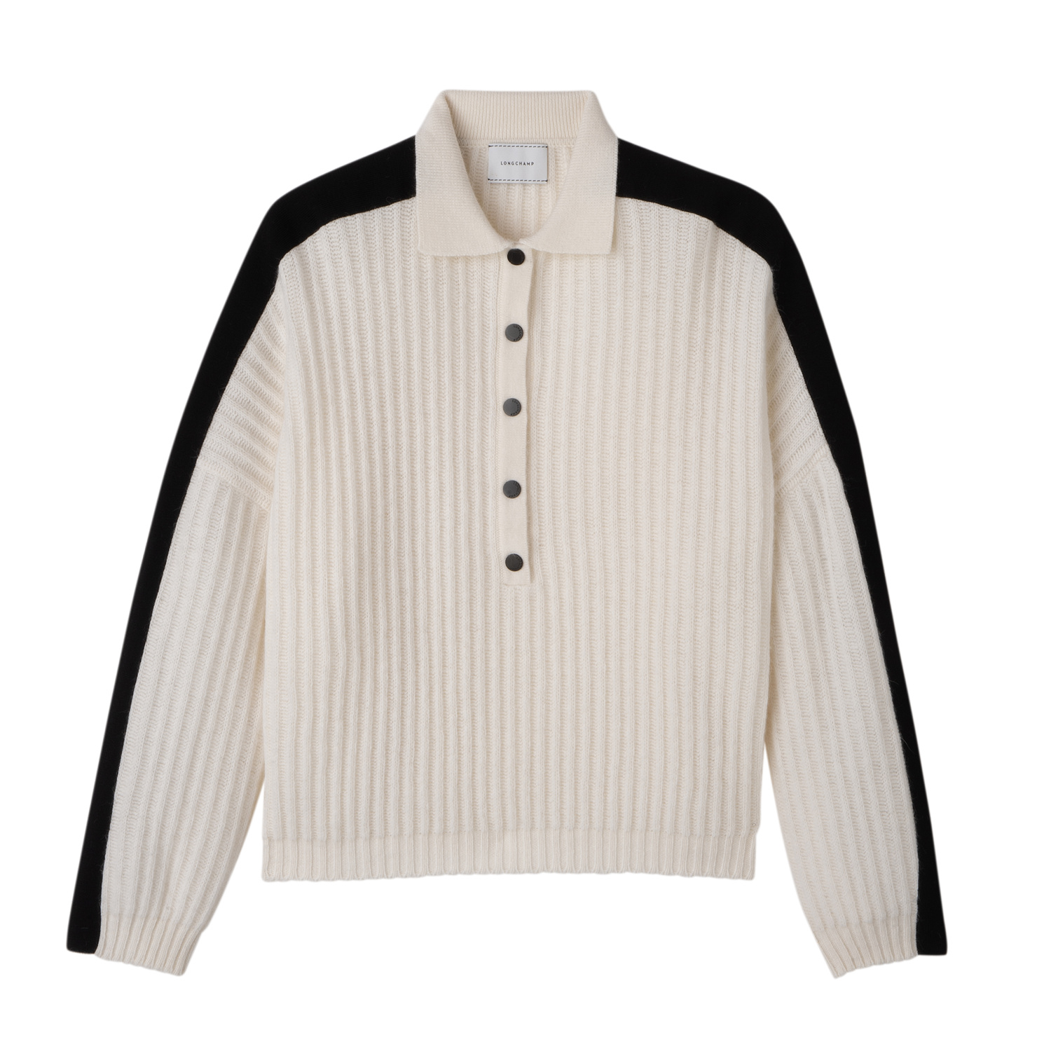 Longchamp Polo Collar Jumper In Neutral