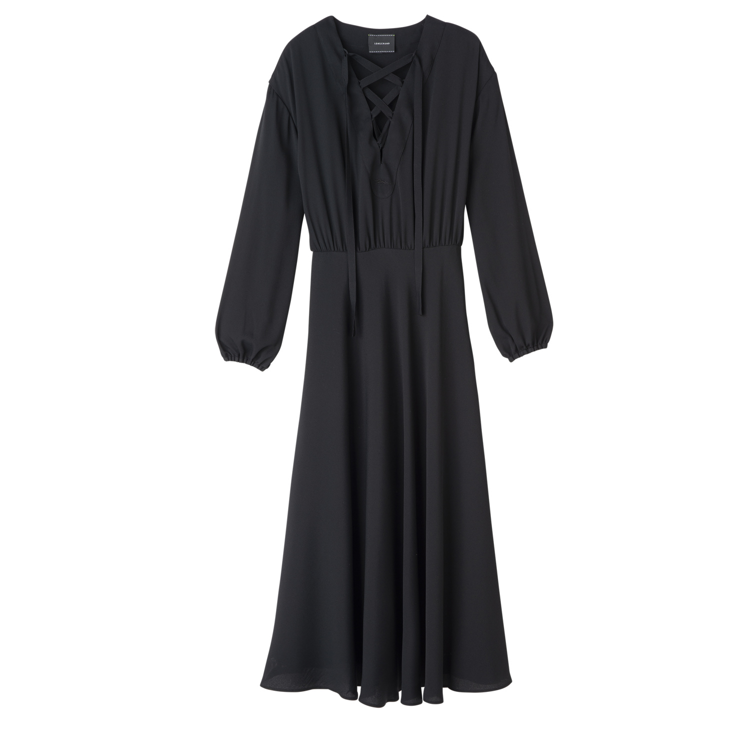 Longchamp Robe Longue In Black