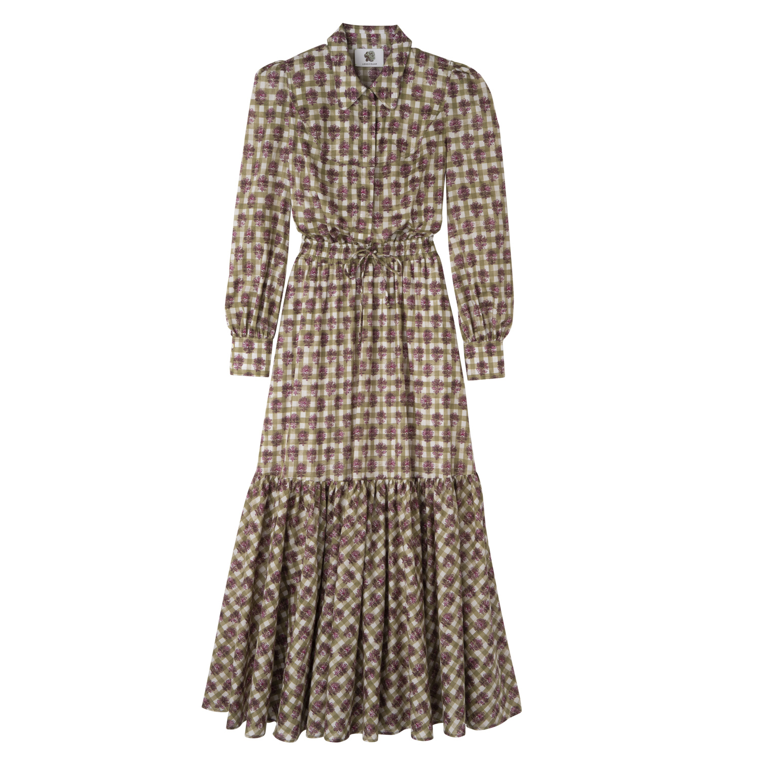 Longchamp Long Dress In Artichaut