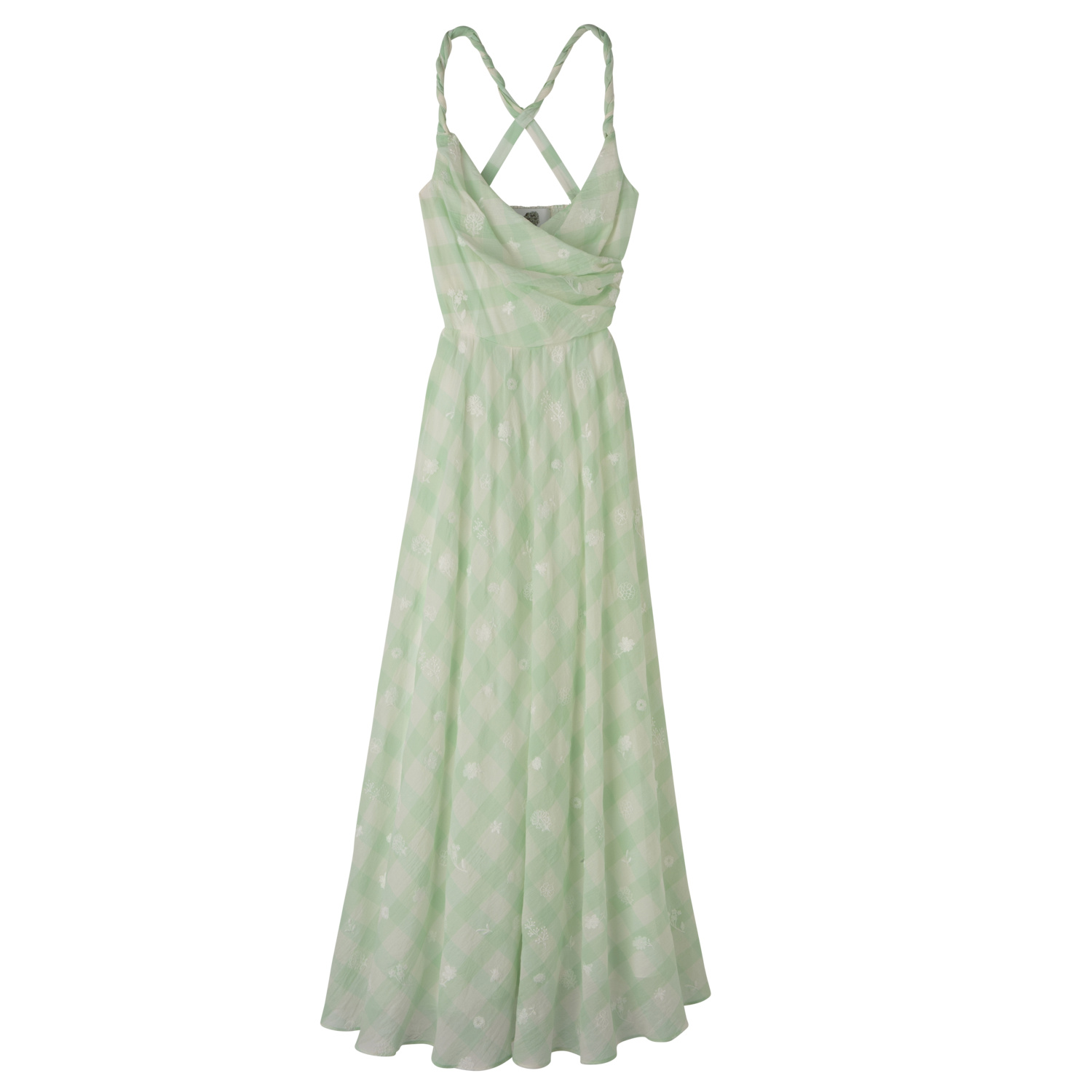 Longchamp Long Dress In Vert D'eau