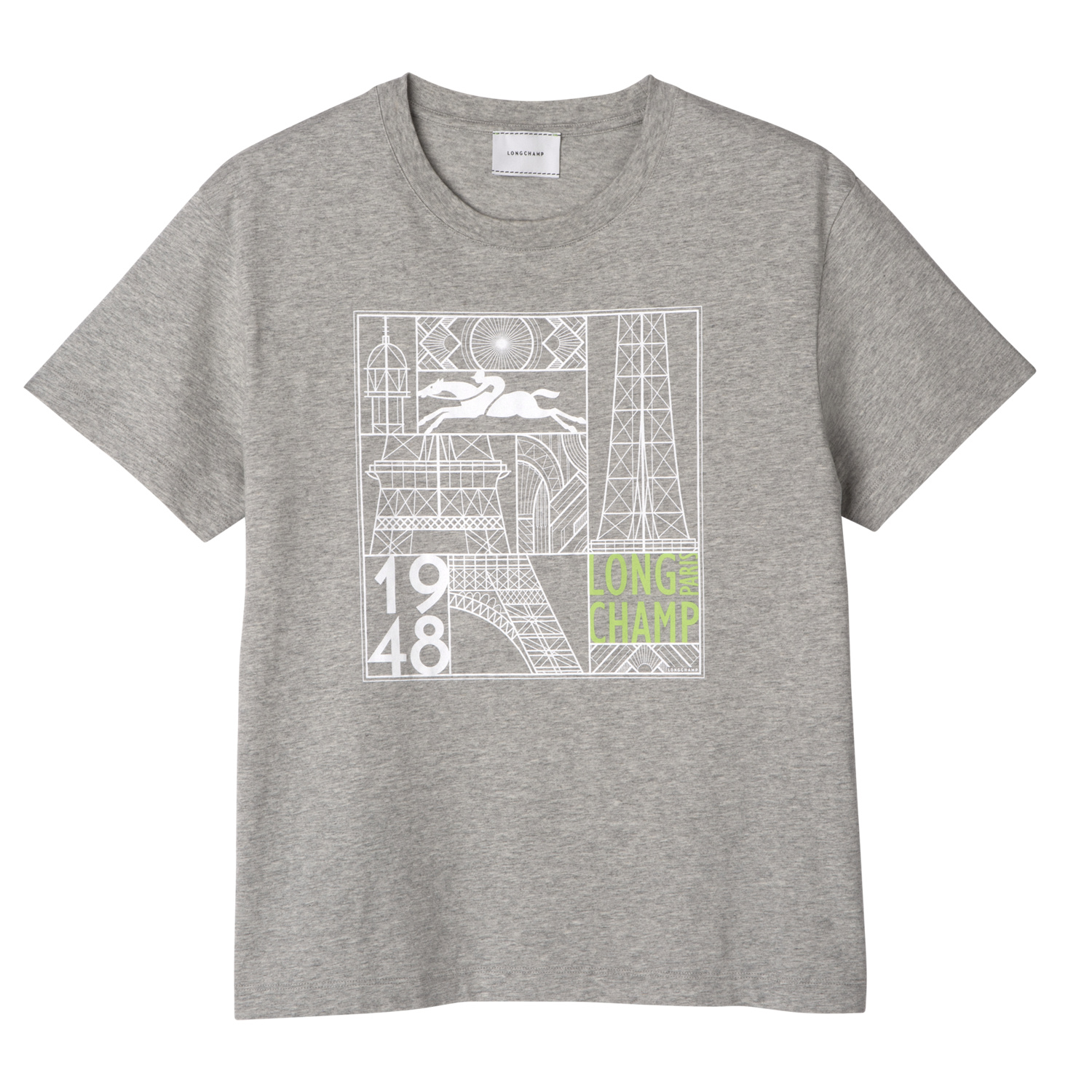 Longchamp T-shirt In Gris
