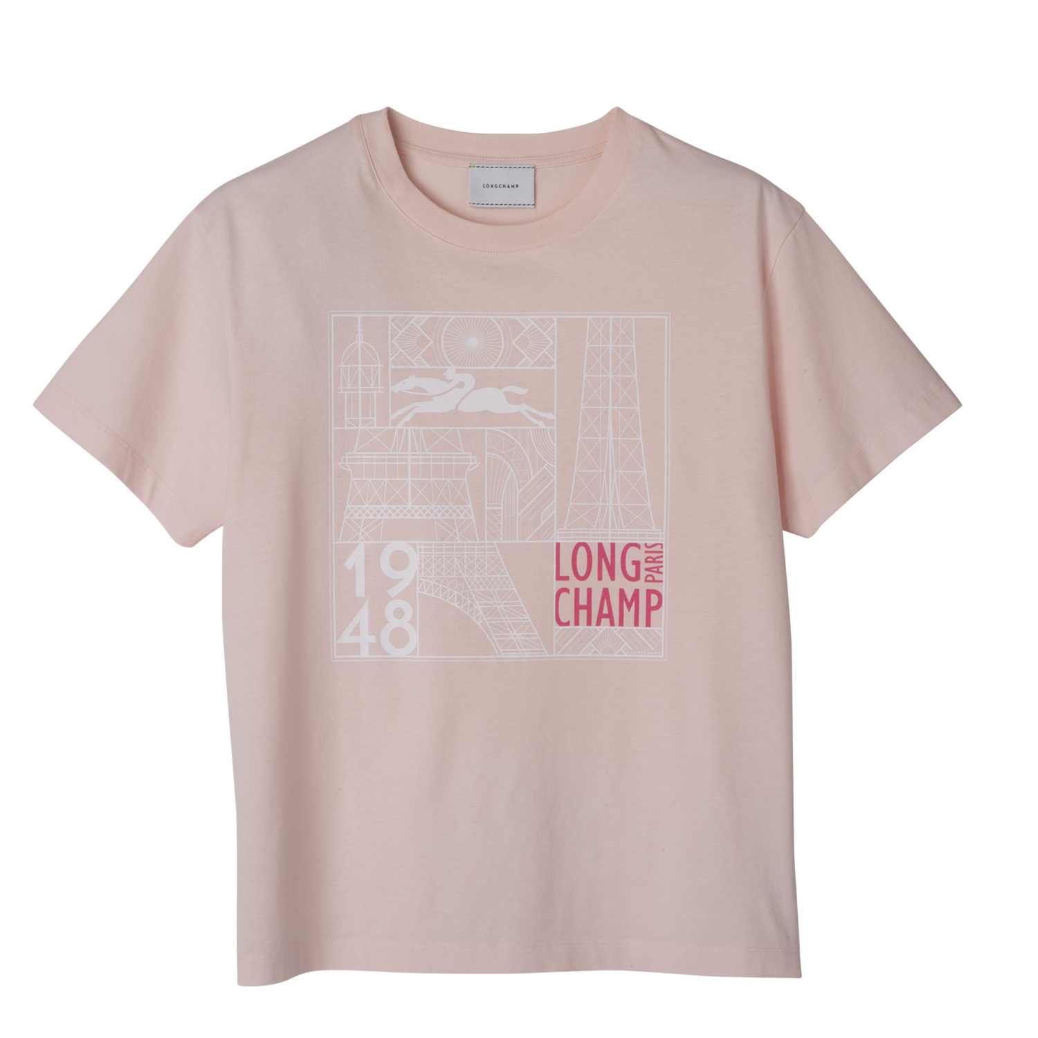 Longchamp T-shirt In Ballerine