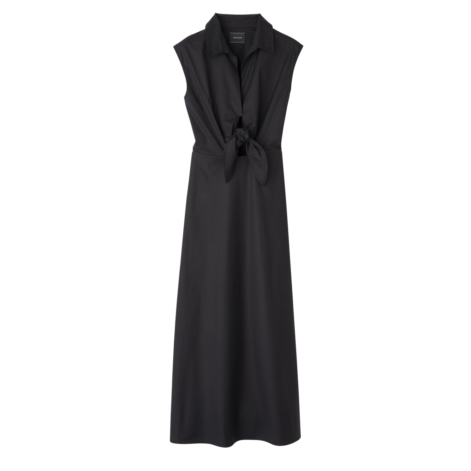 Longchamp Long Dress In Noir