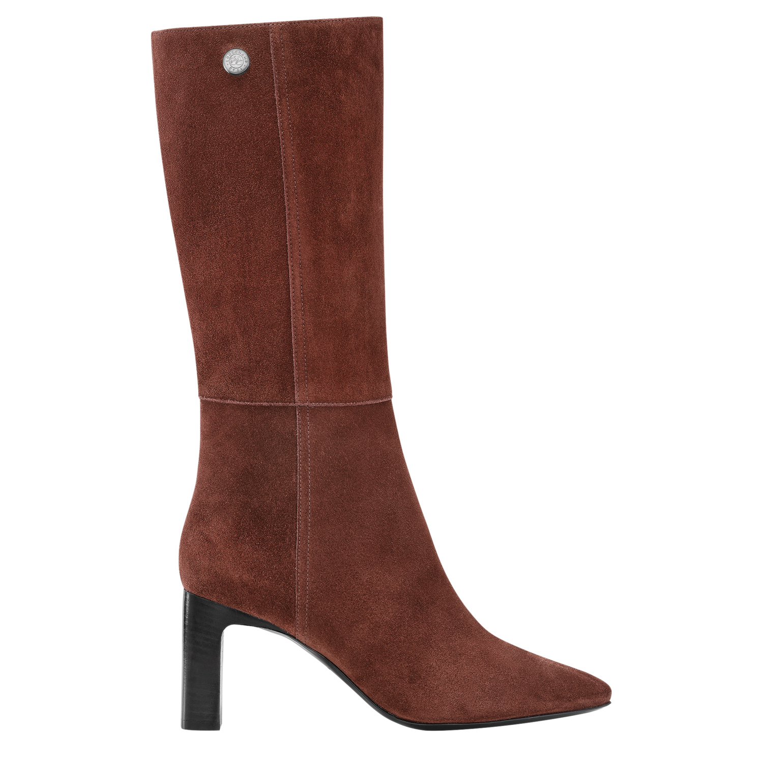 Longchamp Heel Boots Allure In Burgundy